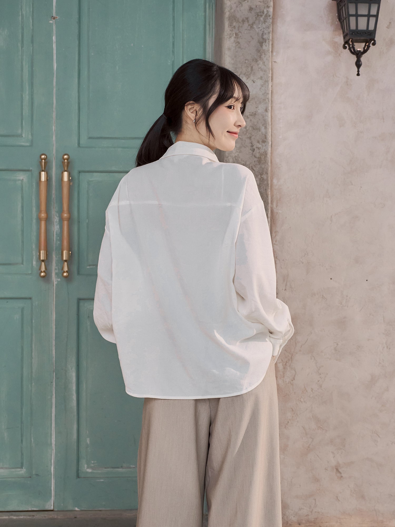 Two-Way Cold Shoulder Shirt