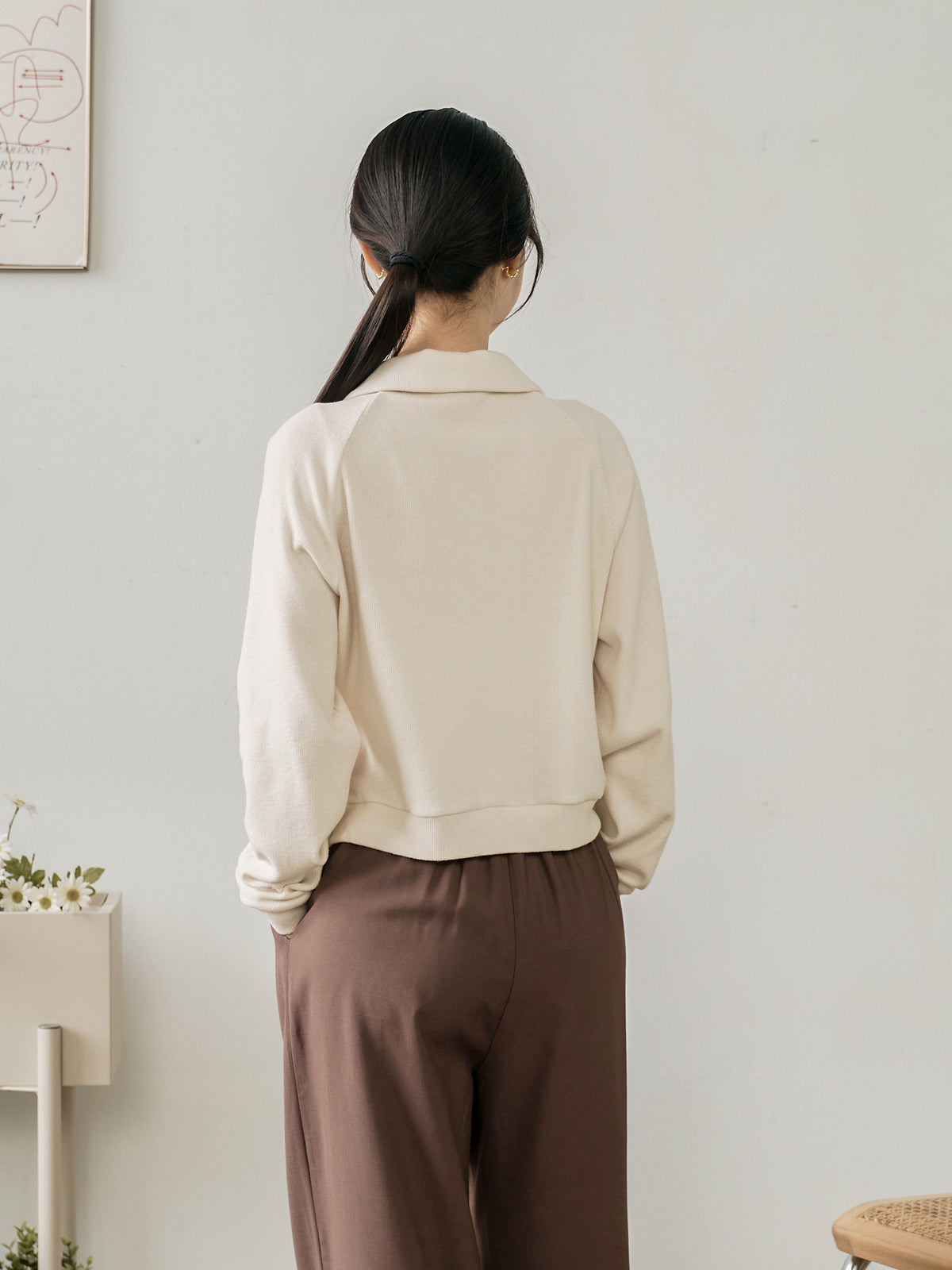Soft Touch Cashmere Zip-Up Top