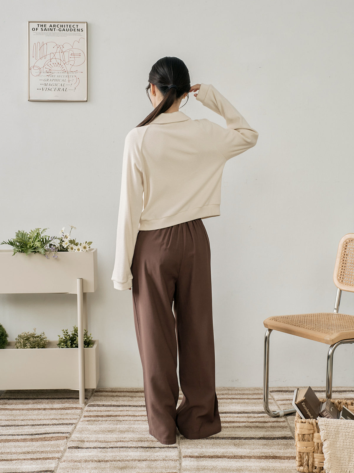 Soft Touch Cashmere Zip-Up Top