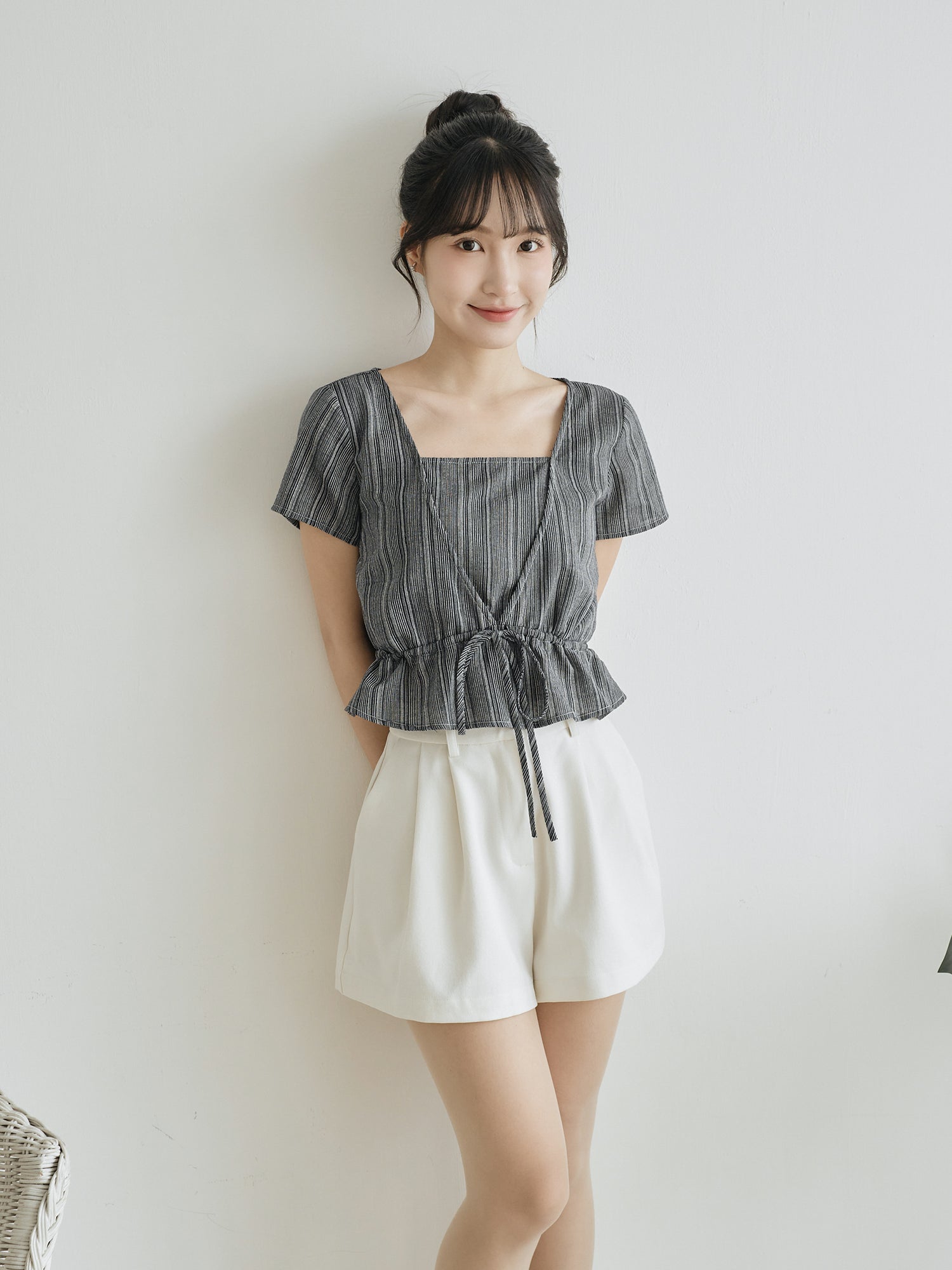 Striped Tie Waist Top