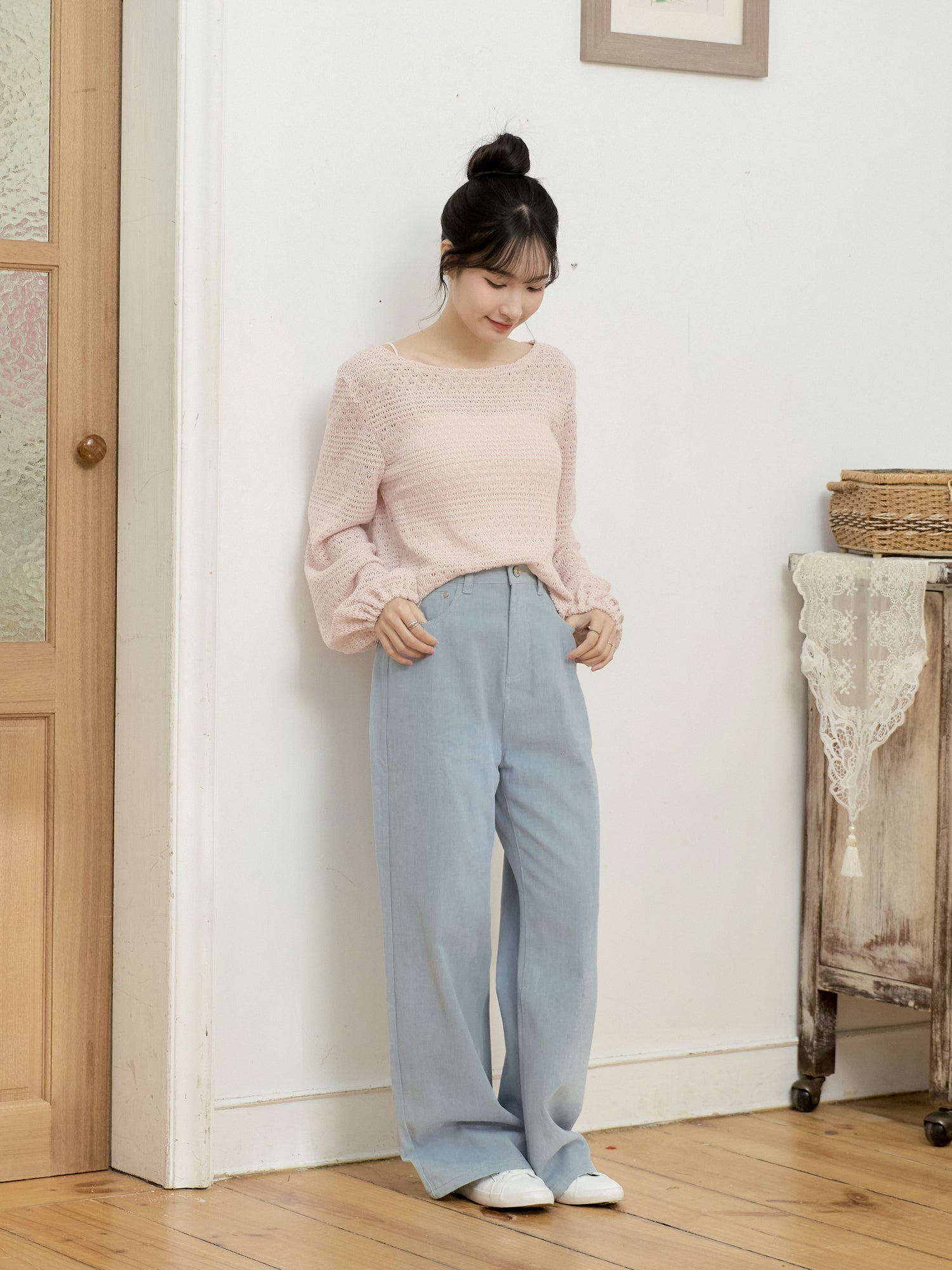 Sabrina Neck Crochet Top