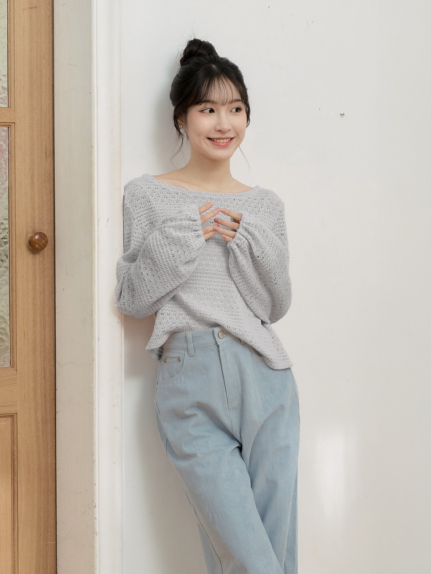 Sabrina Neck Crochet Top