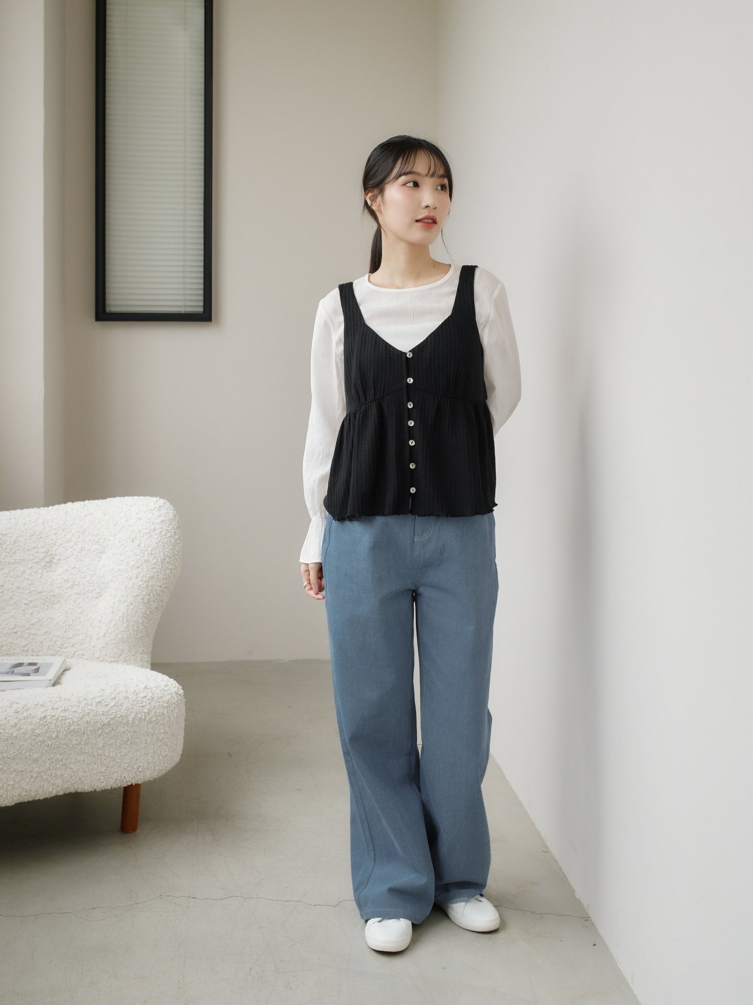 Waffle Sleeveless Top