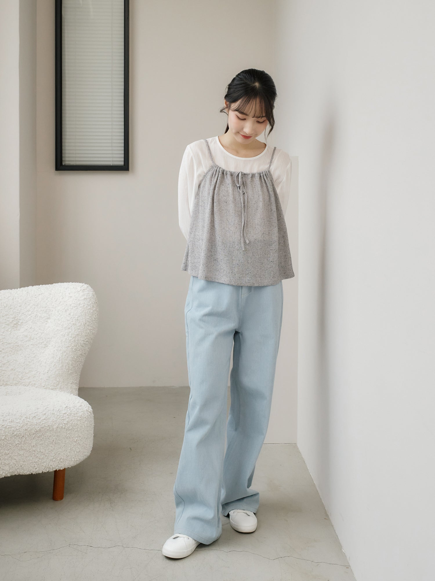 Modern Ruffle Cuff Blouse