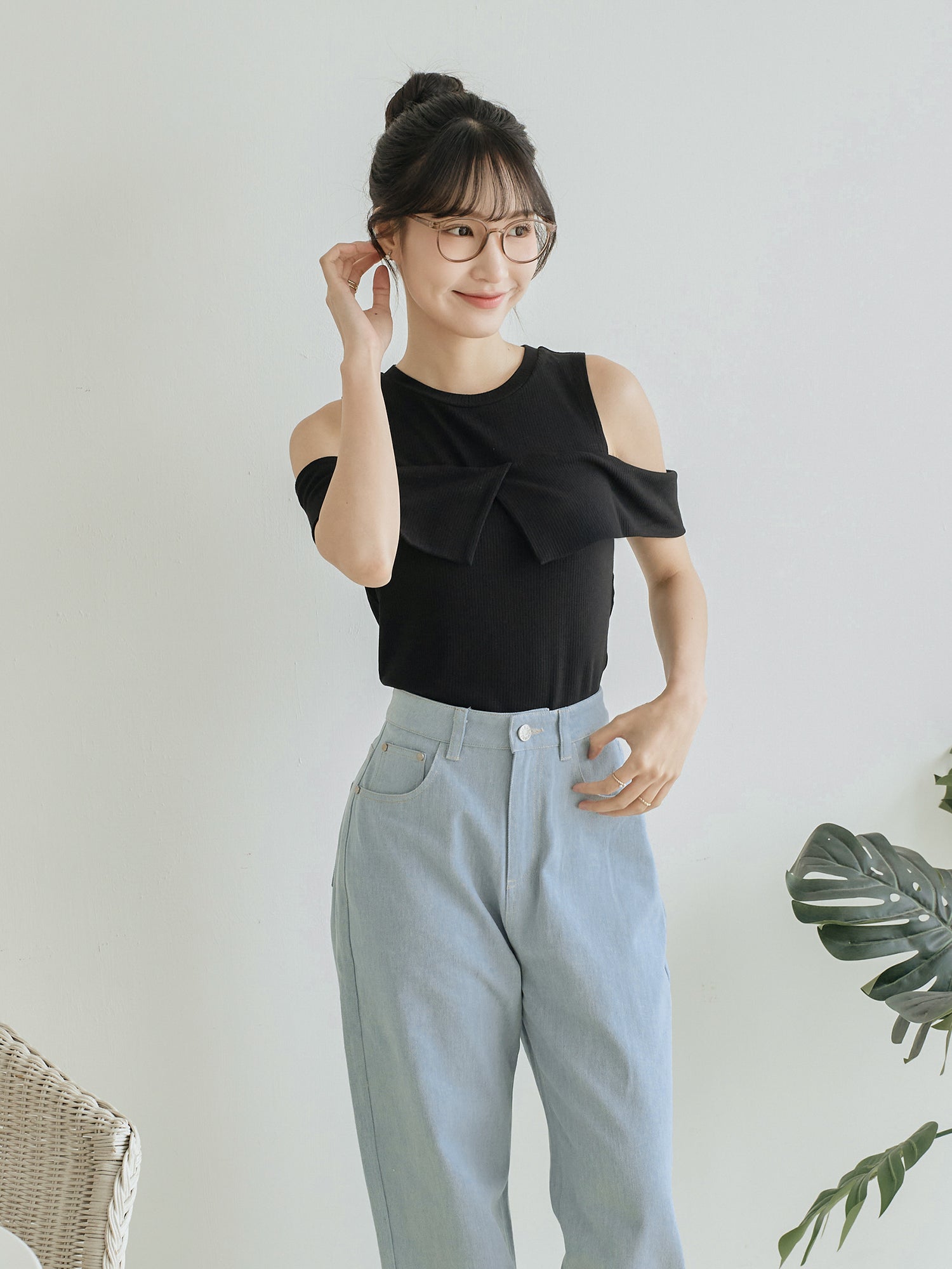 Cold Shoulder Knit Top
