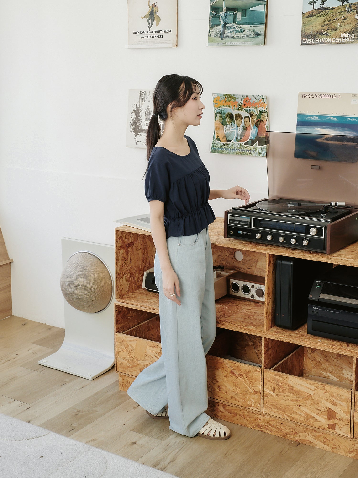 Feminine Elastic Waist Top