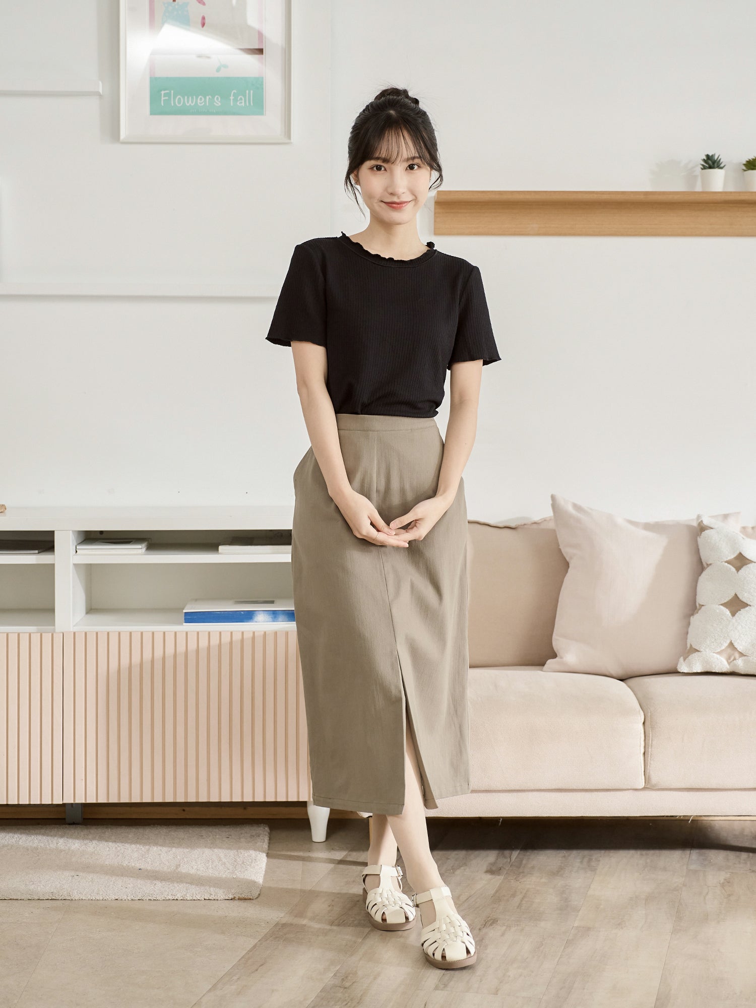 Textured Babylock Short Sleeve Top