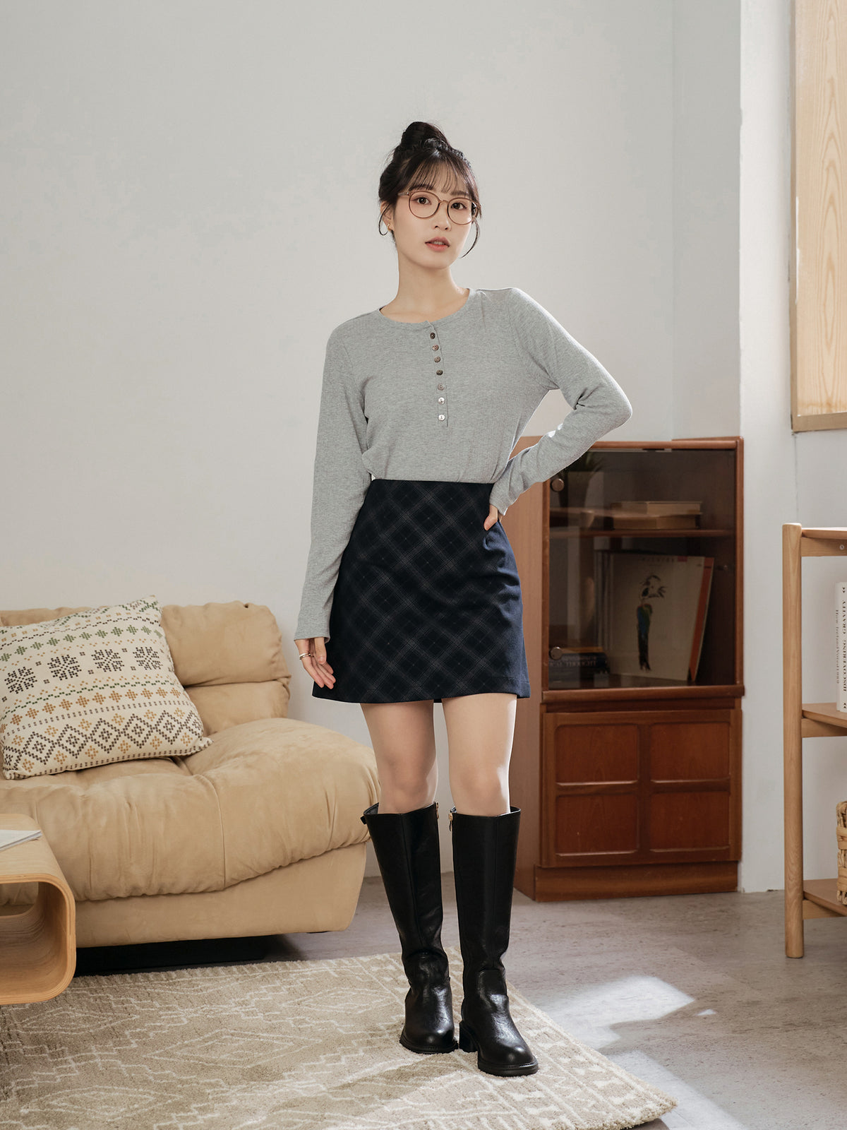 Long Sleeve Henley Top