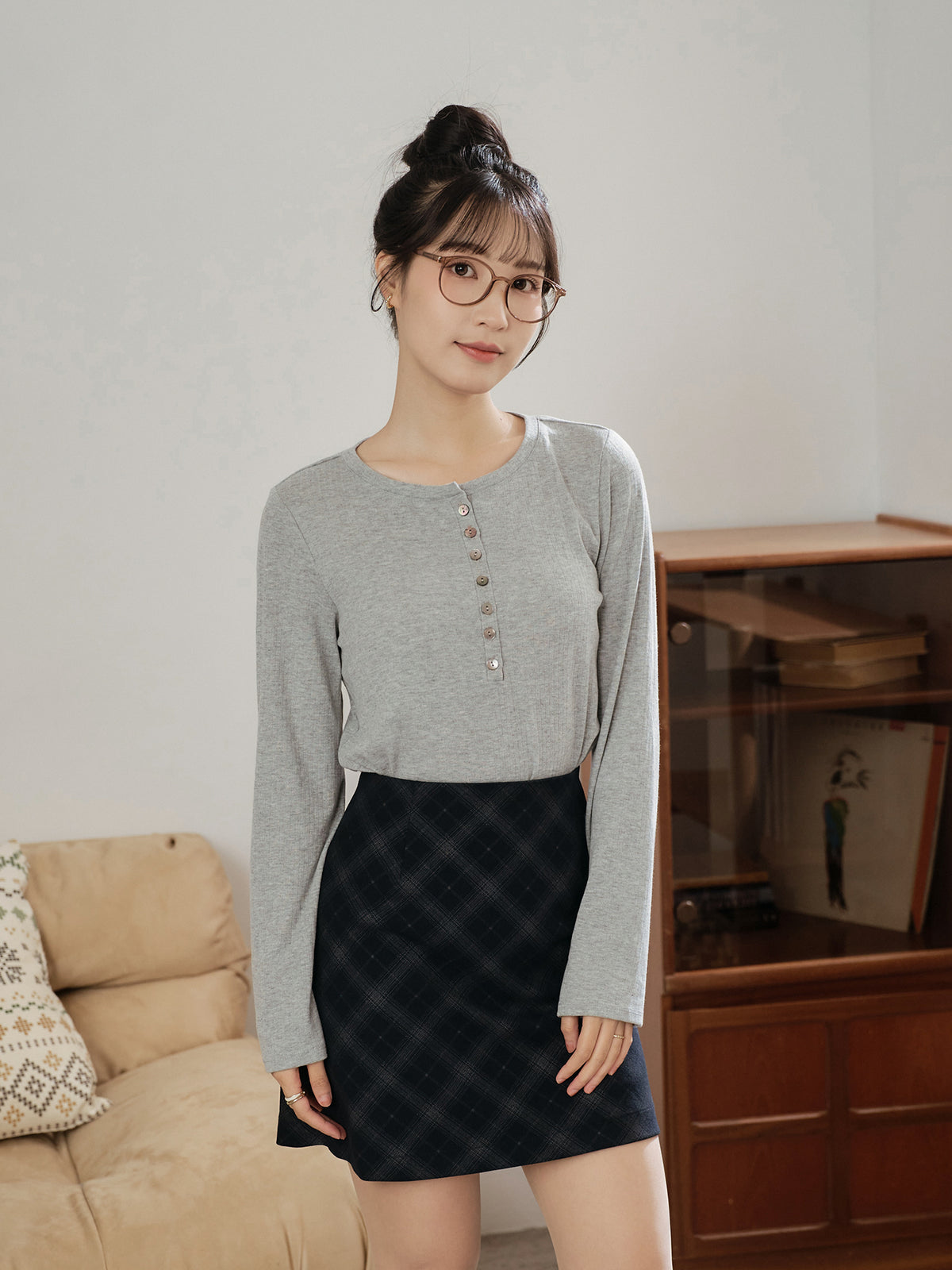 Long Sleeve Henley Top