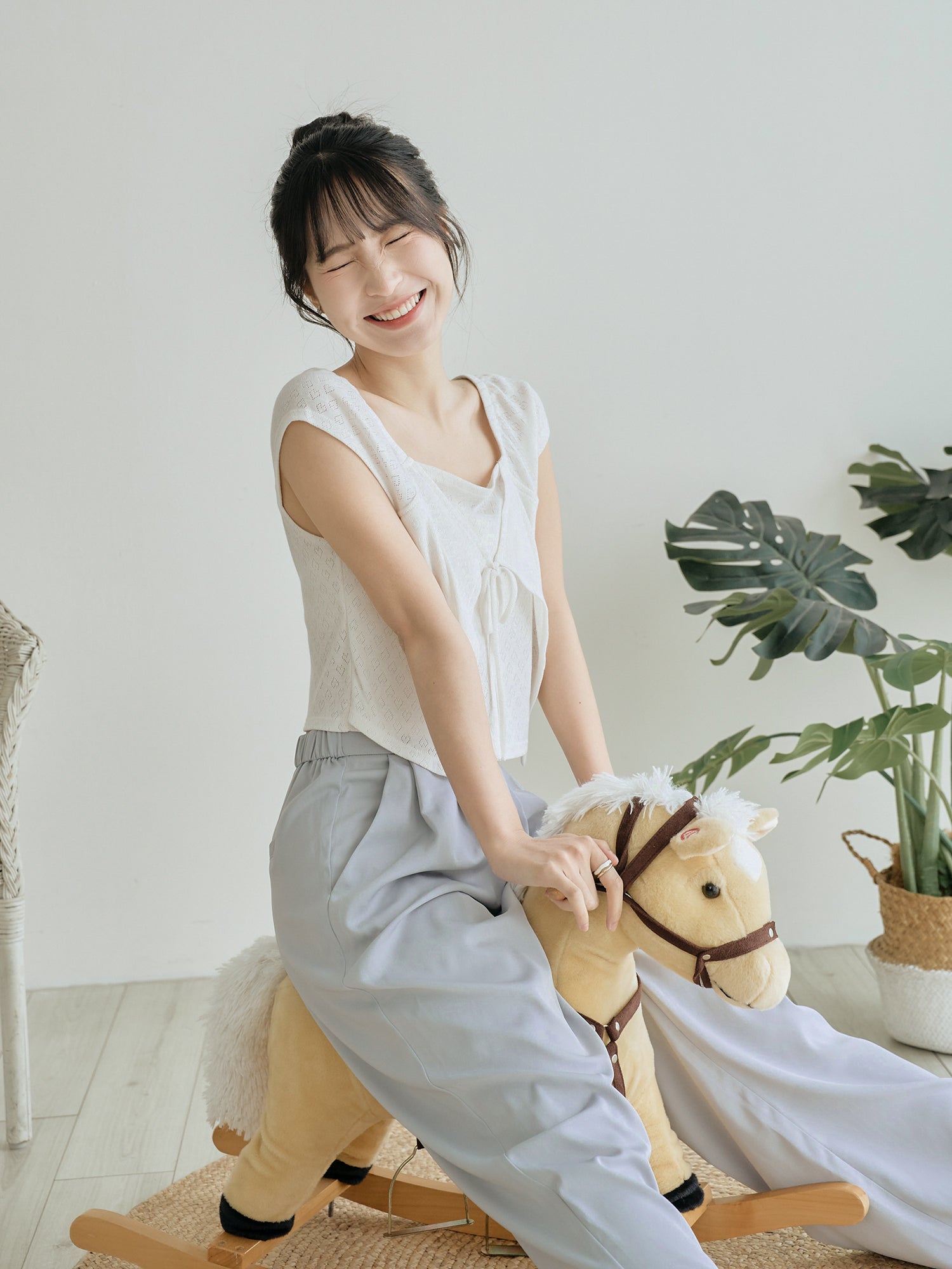Heart Pointelle Layered Top