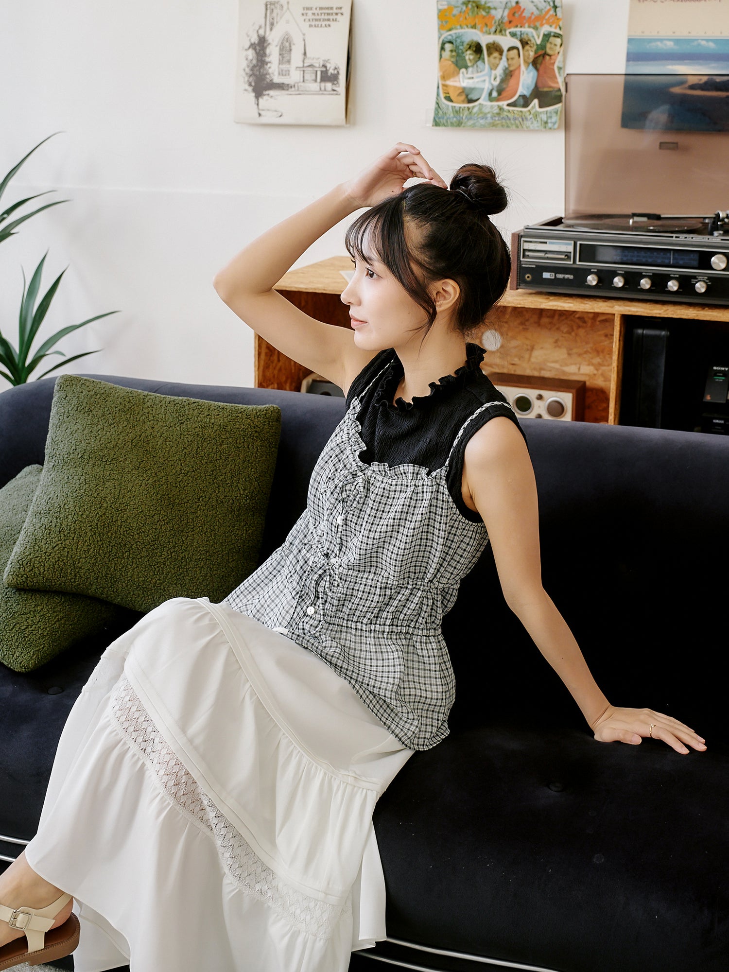 Tie Front Ruffled Cami Top
