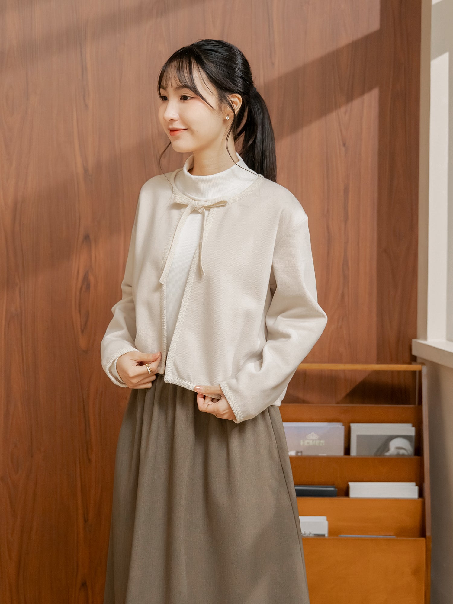 Premium Tie Front Coat