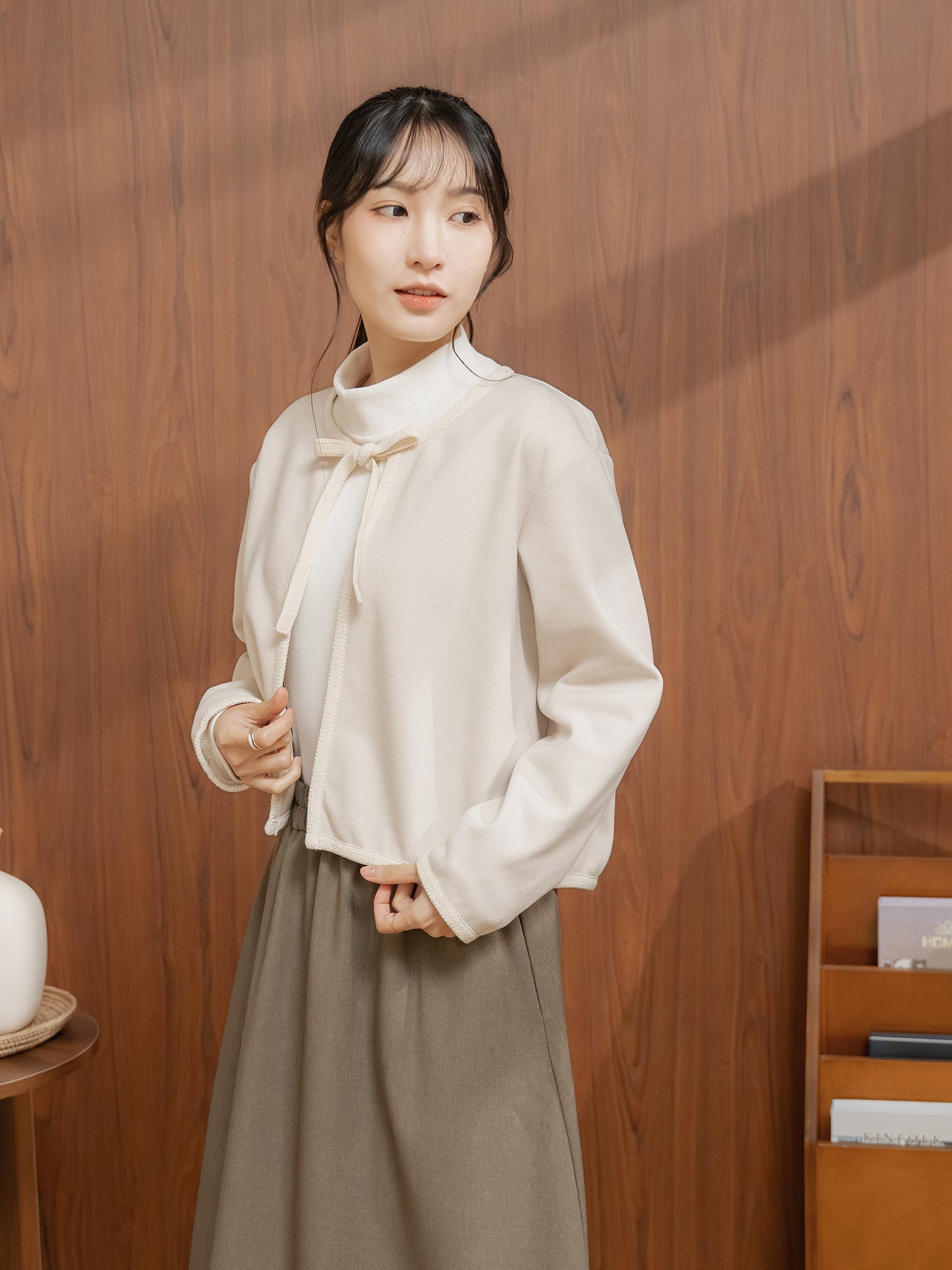 Premium Tie Front Coat