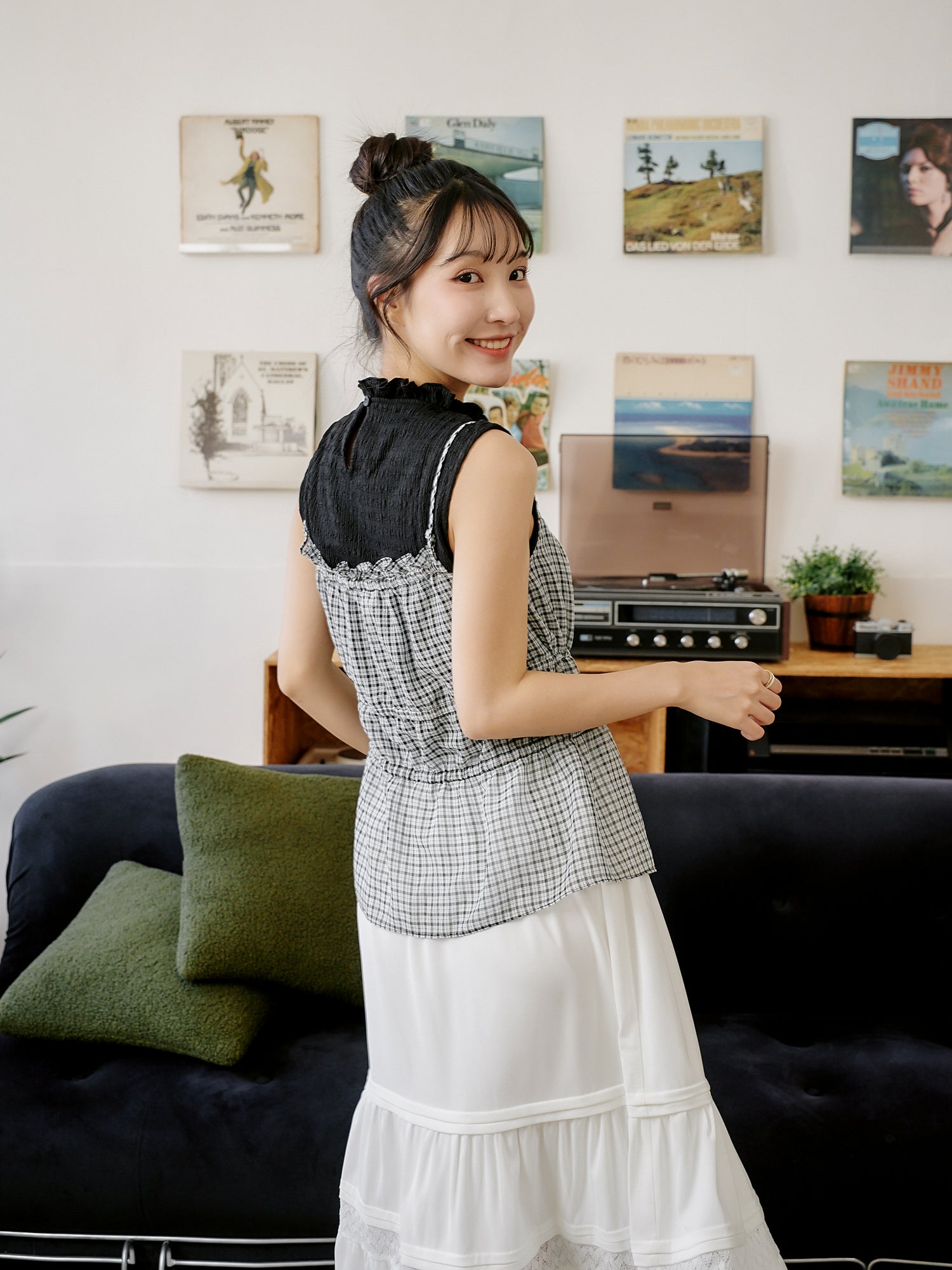 Tie Front Ruffled Cami Top