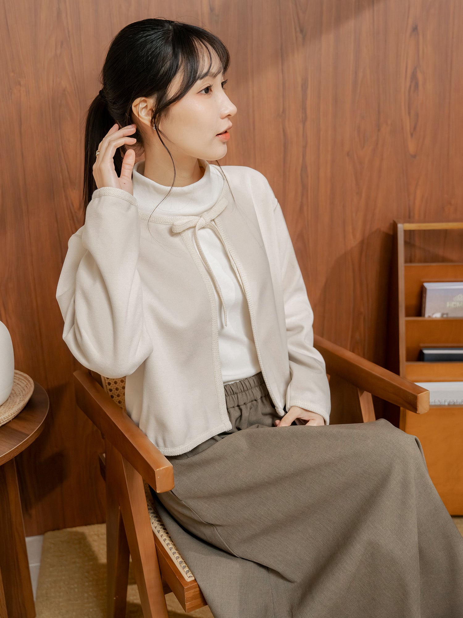 Premium Tie Front Coat