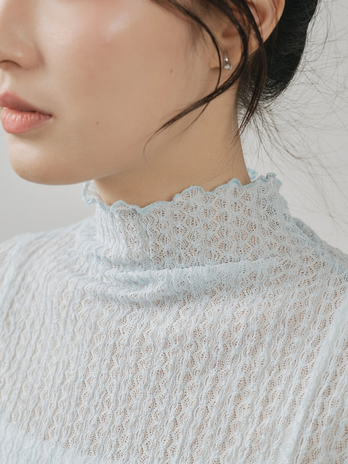 Lace High Neck Top