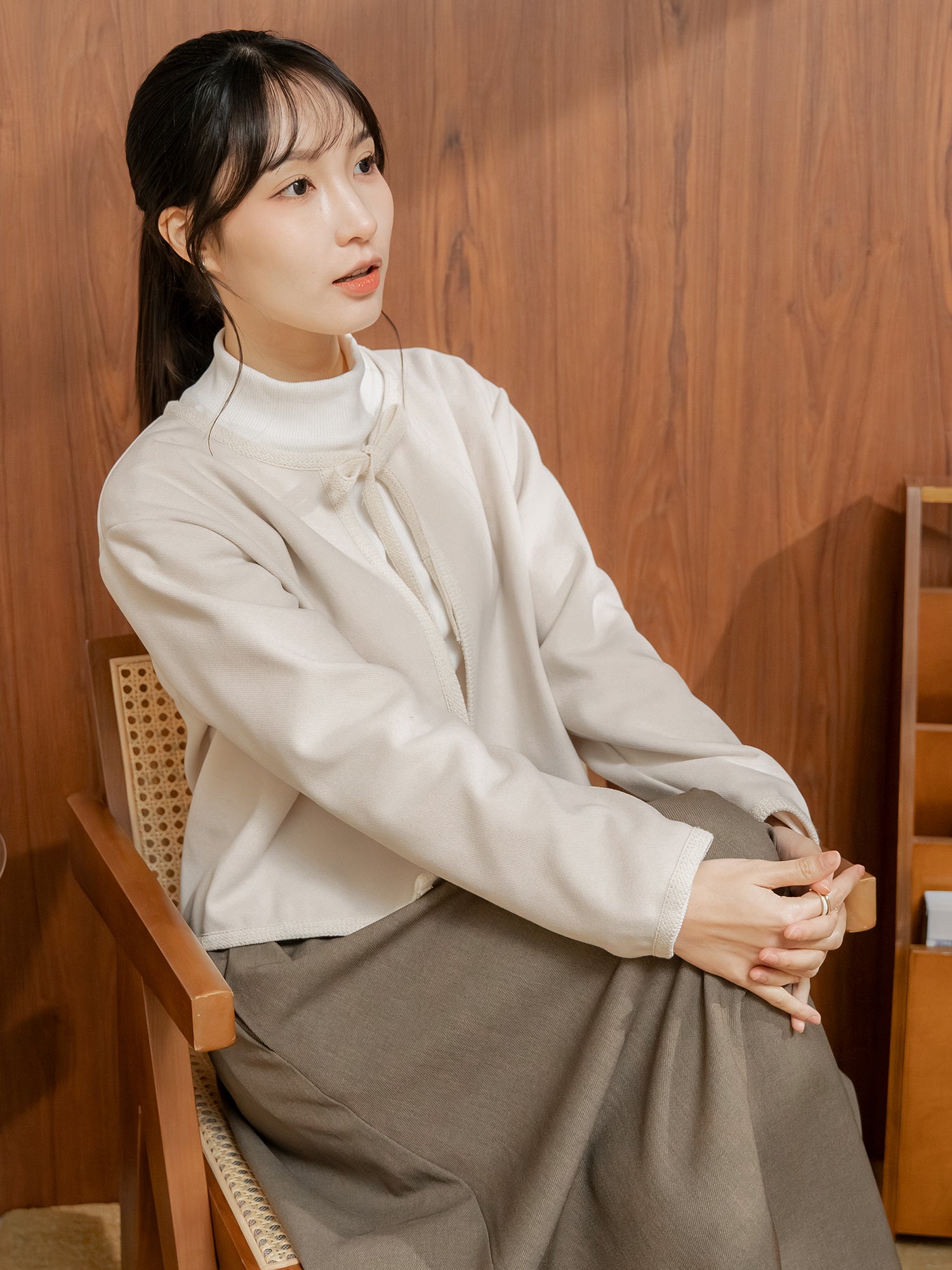 Premium Tie Front Coat