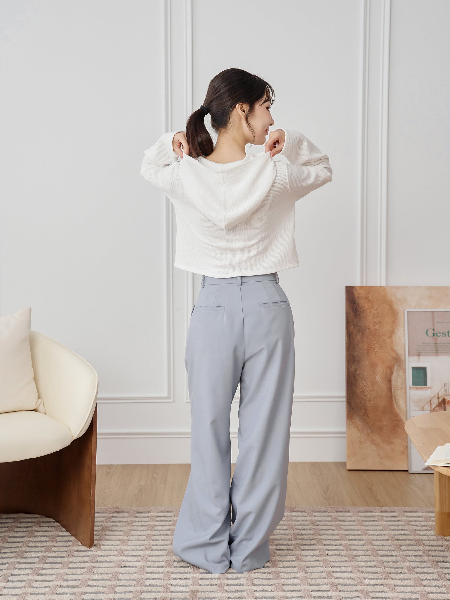 Henley Hooded Knit Top