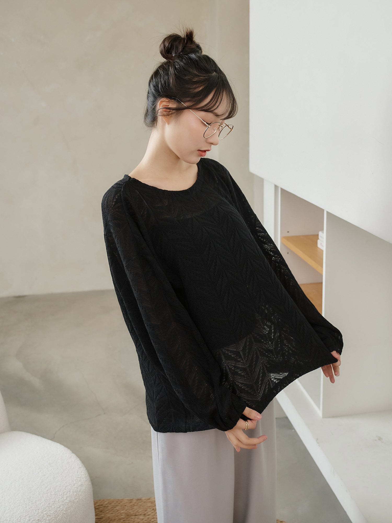 Oversized Crochet Sweater