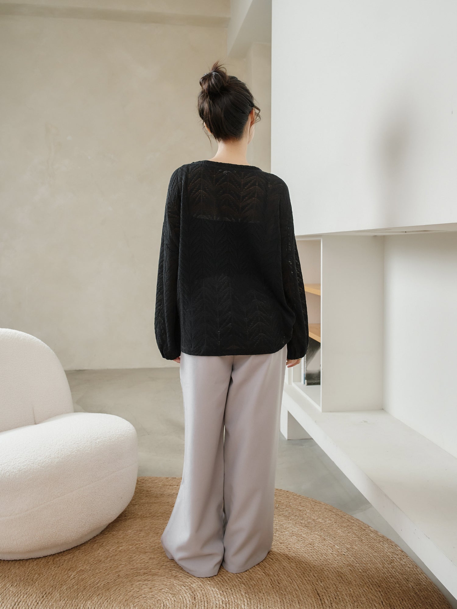 Oversized Crochet Sweater