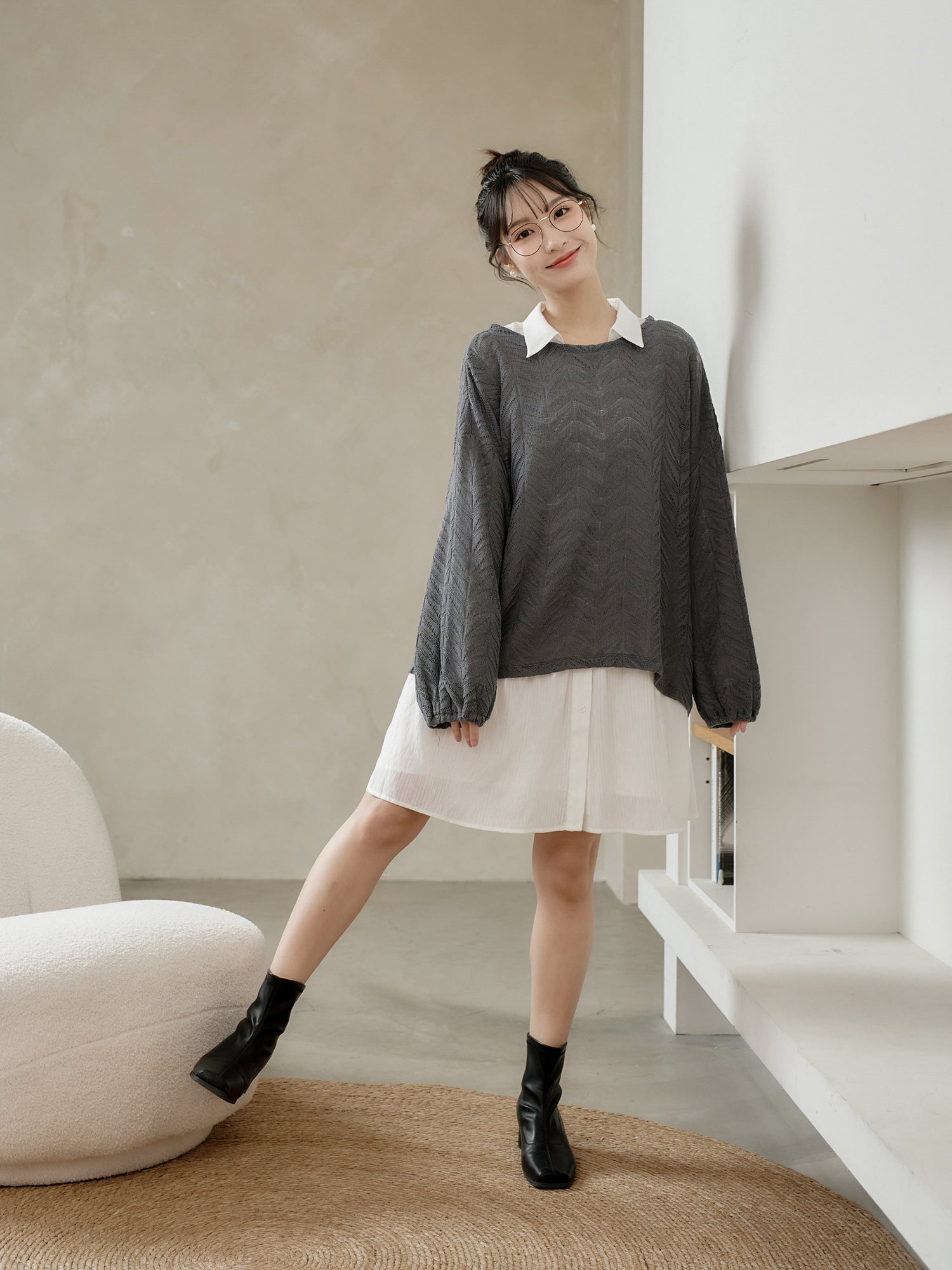 Oversized Crochet Sweater