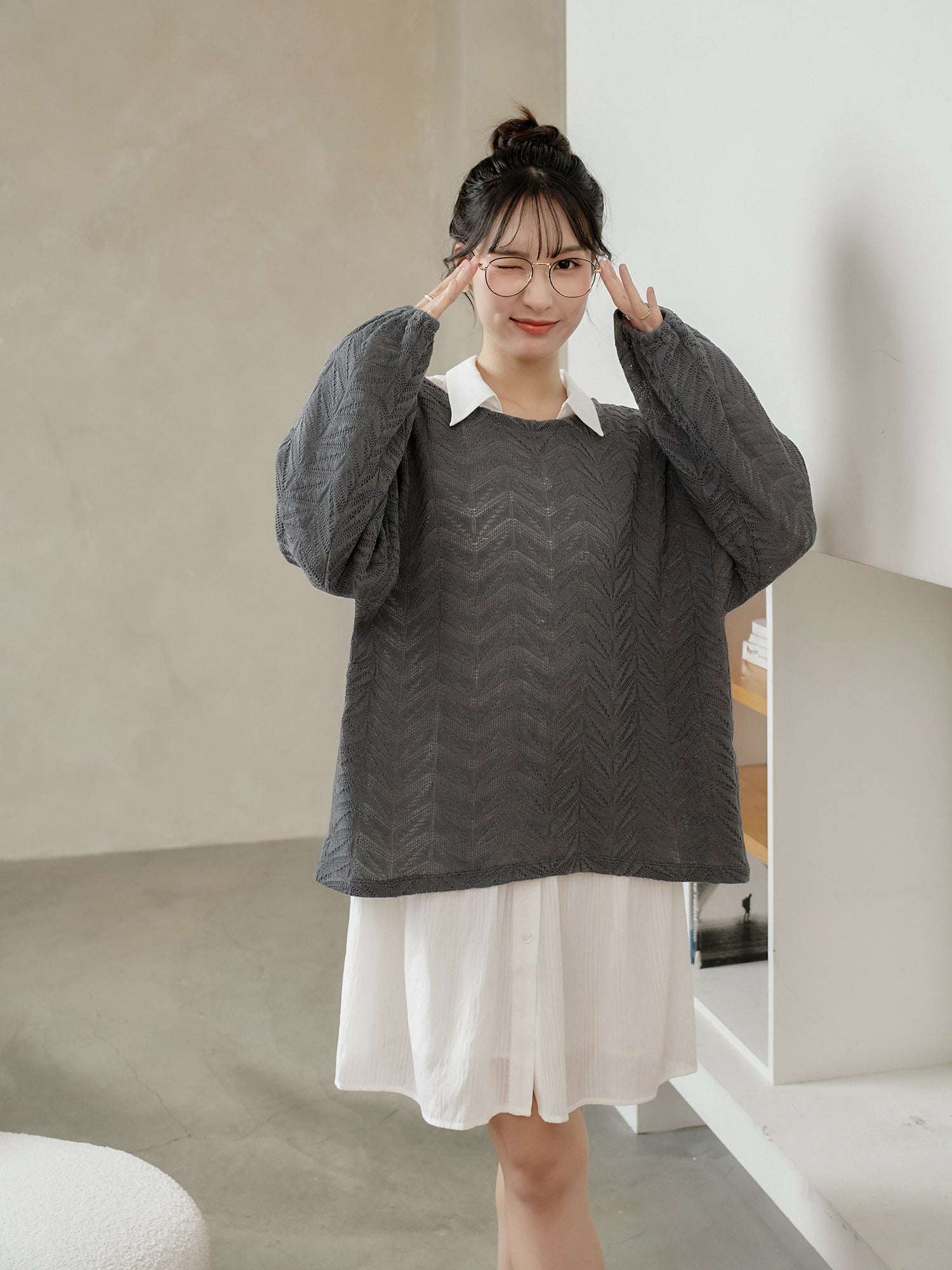Oversized Crochet Sweater