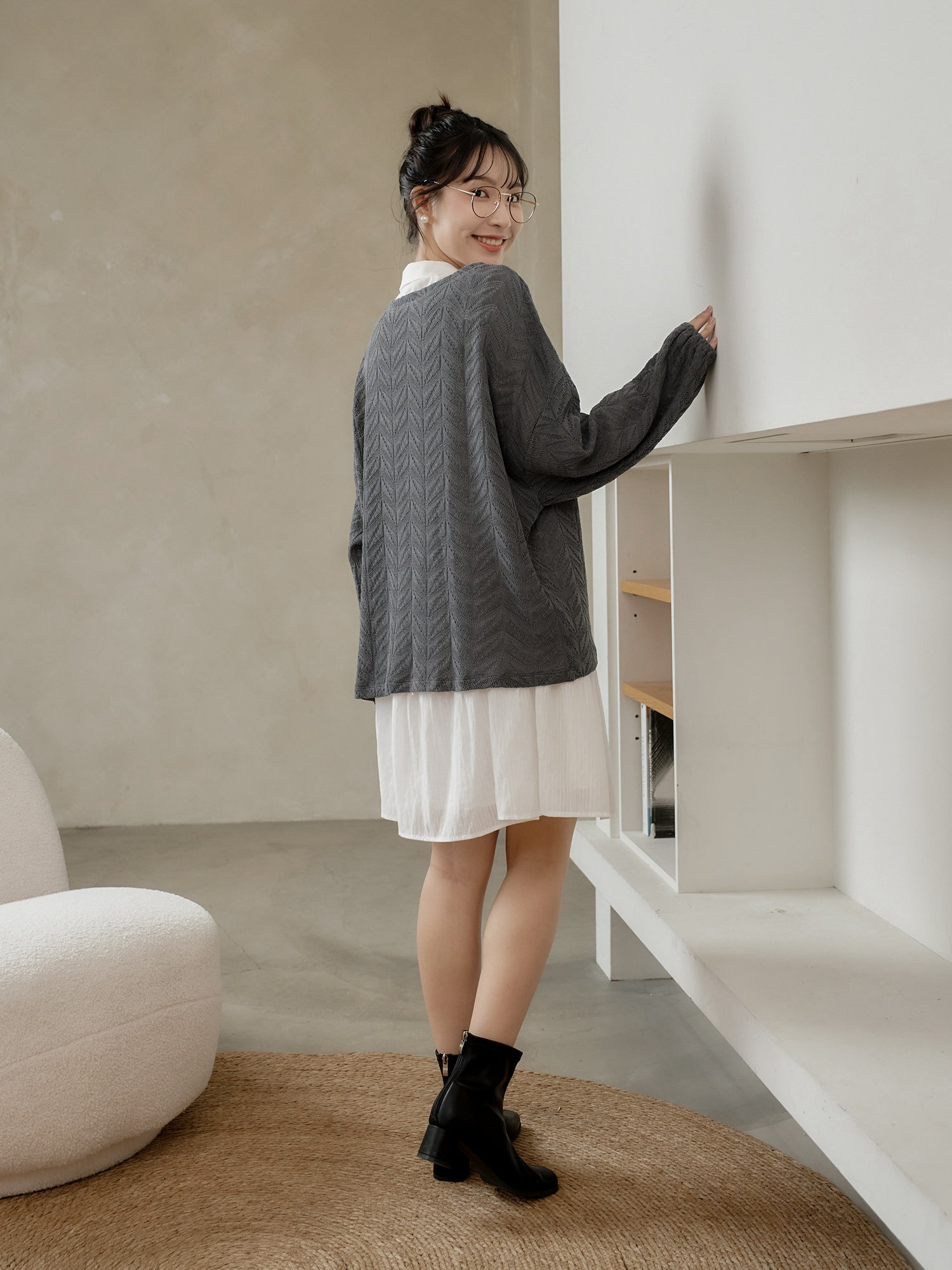 Oversized Crochet Sweater