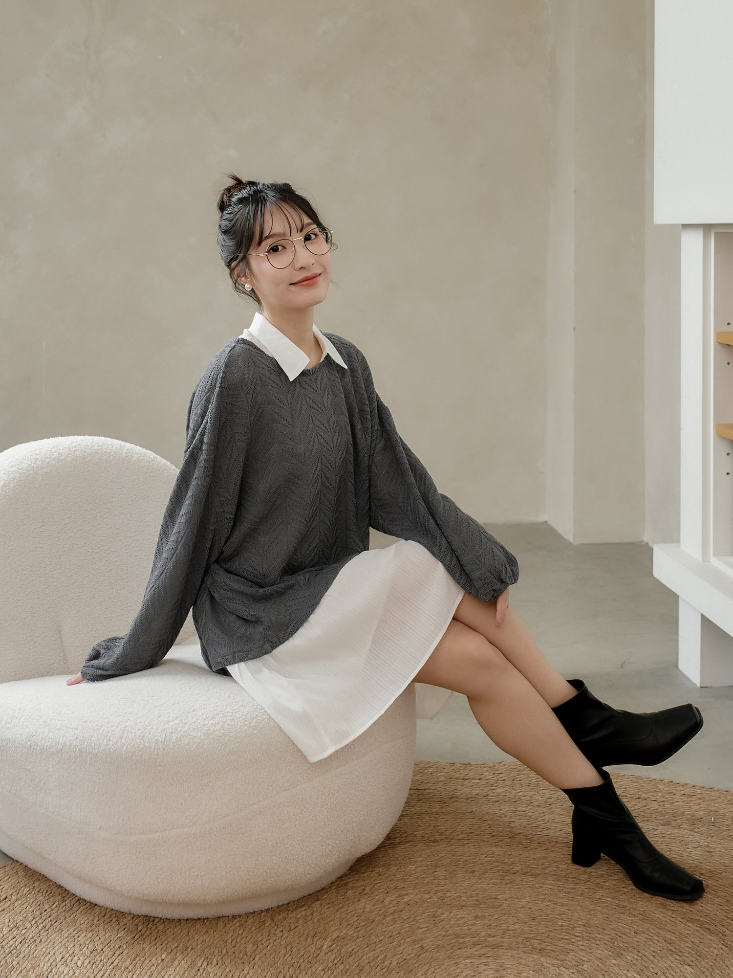 Oversized Crochet Sweater