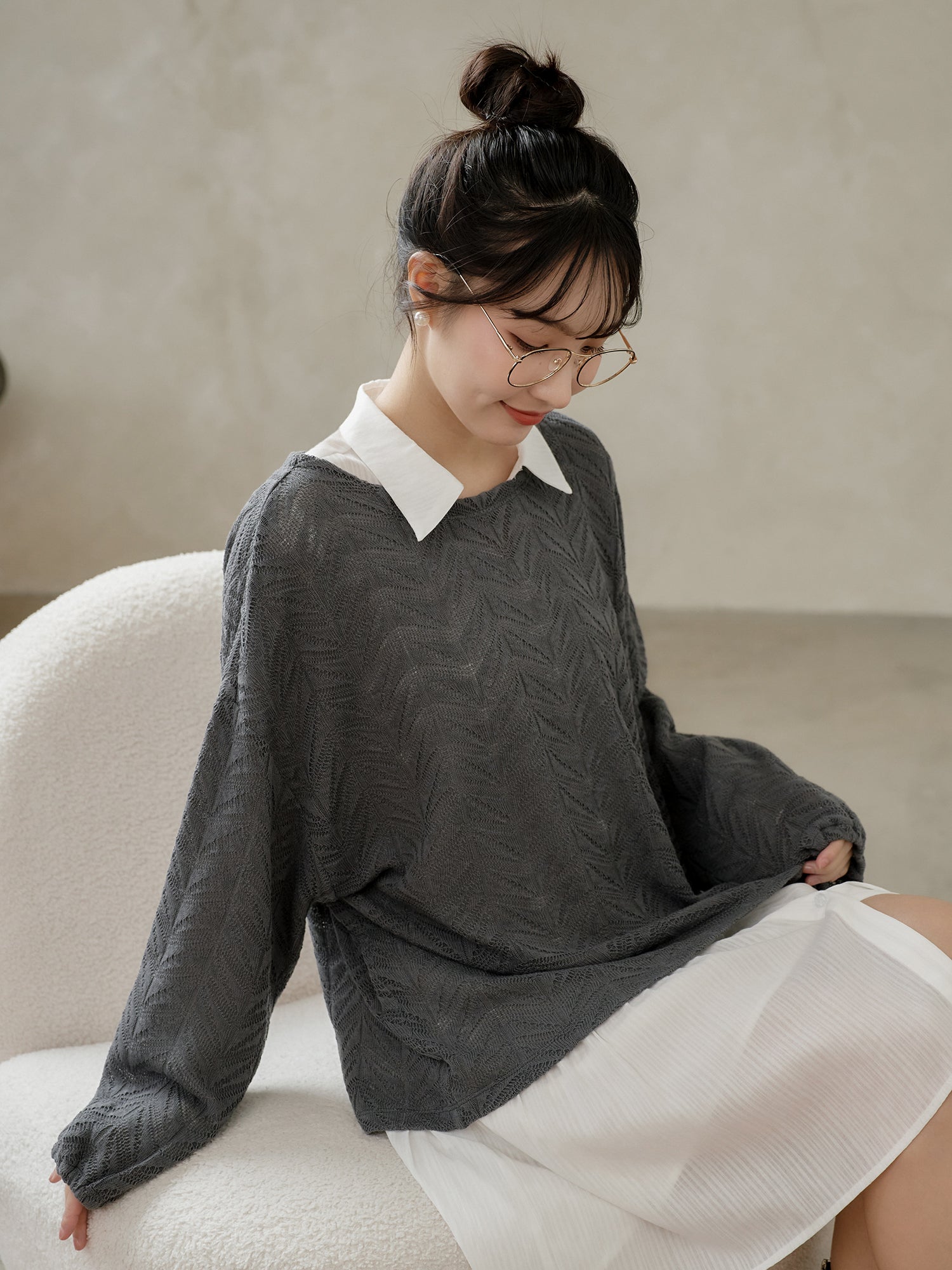 Oversized Crochet Sweater