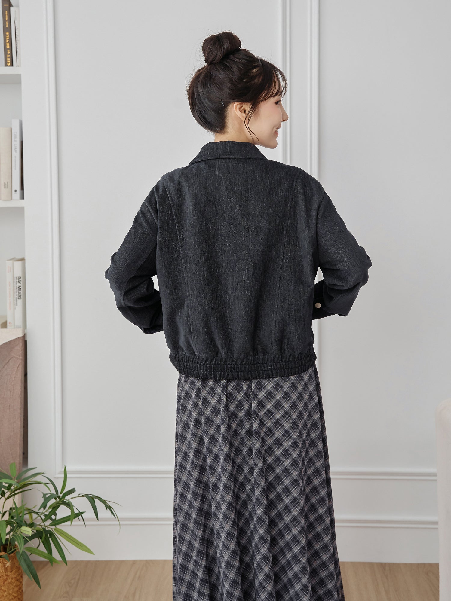 混紗磨毛拉鍊外套