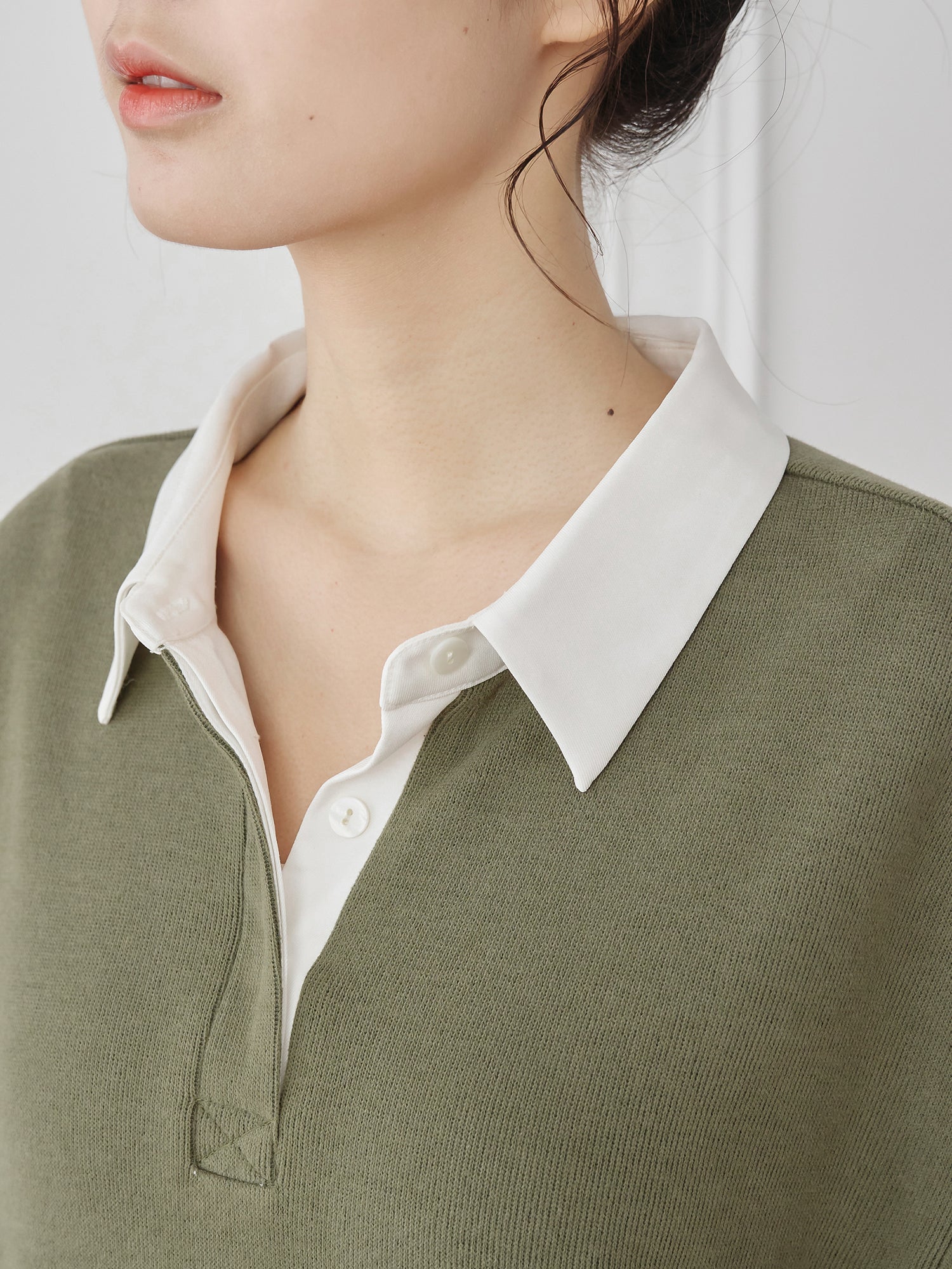 Contrast Collar Sweatshirt