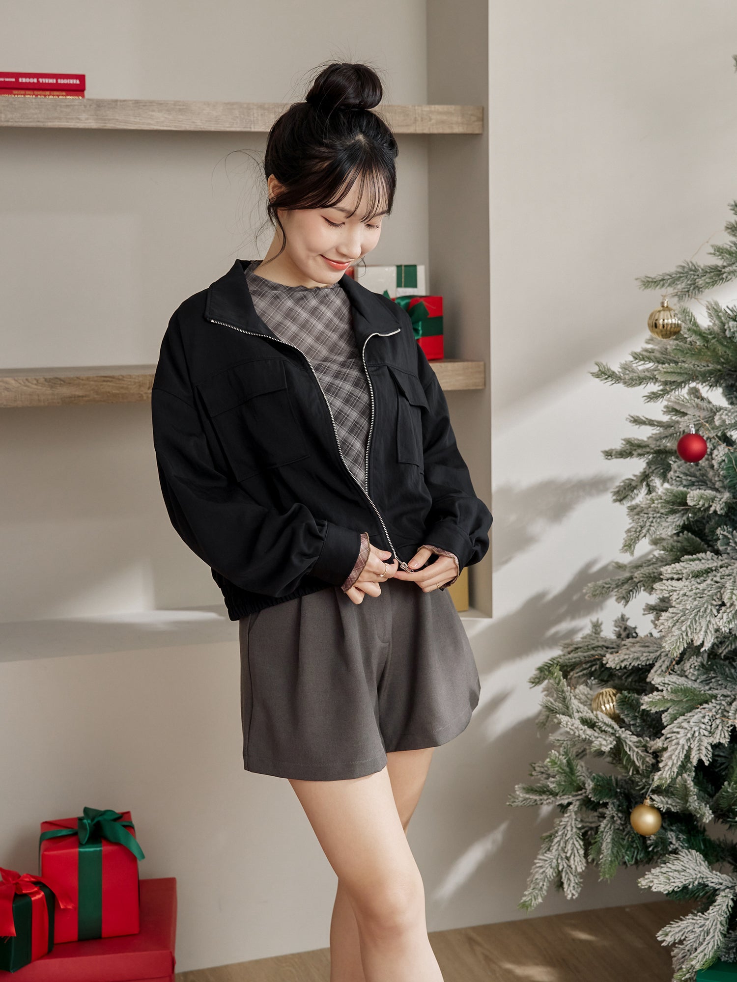 Collared Crop Jacket