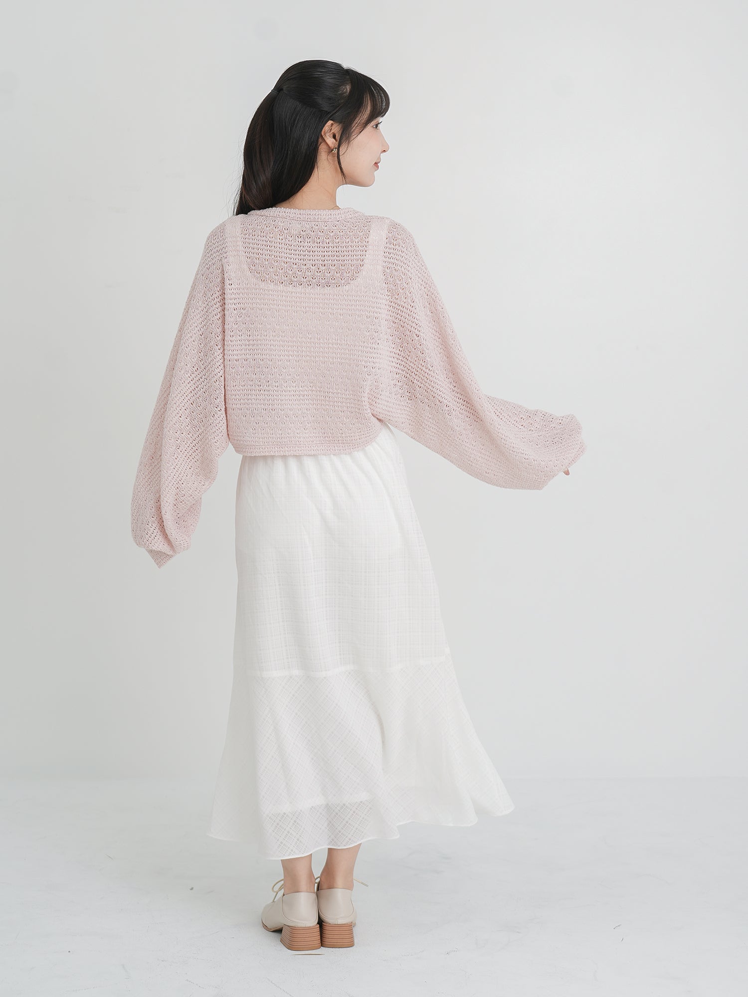 Ysabel Tie Front Crochet Outer (3 Colours)
