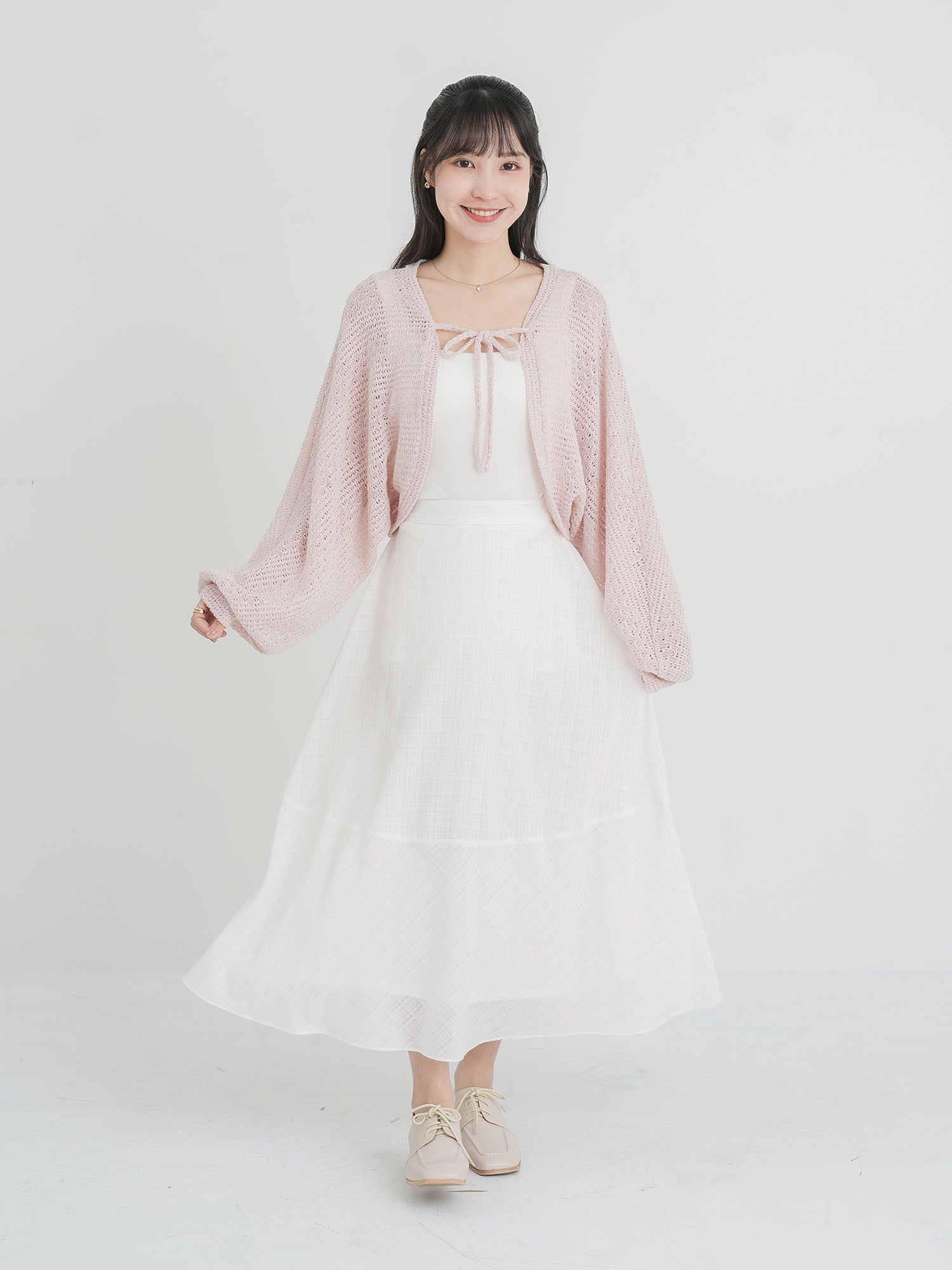 Ysabel Tie Front Crochet Outer (3 Colours)