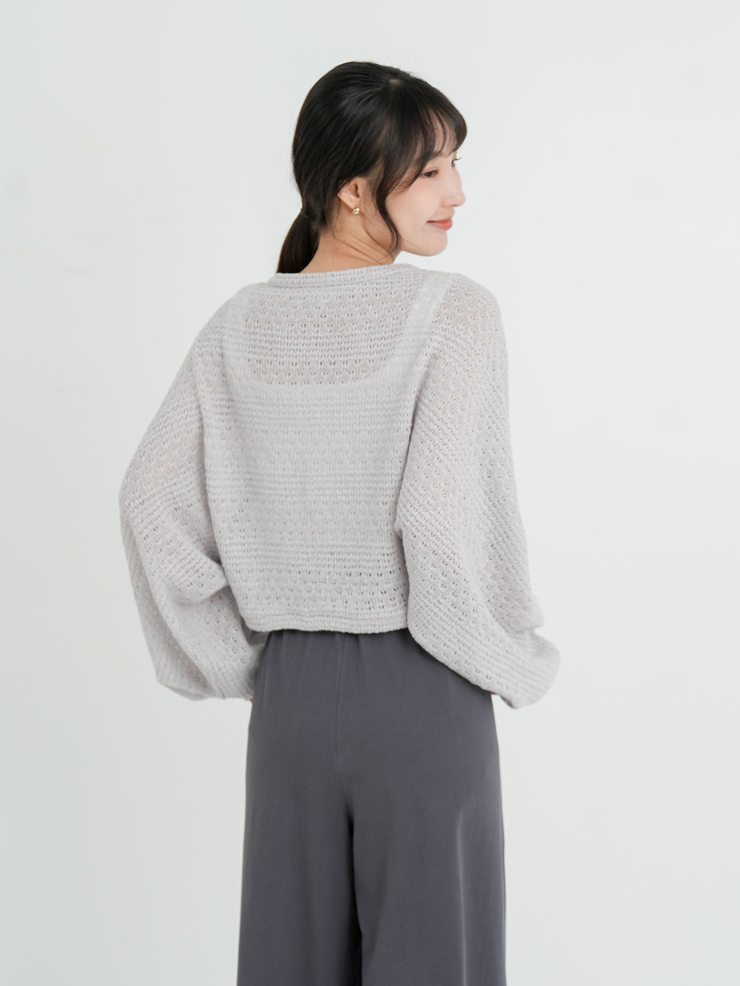 Ysabel Tie Front Crochet Outer (3 Colours)