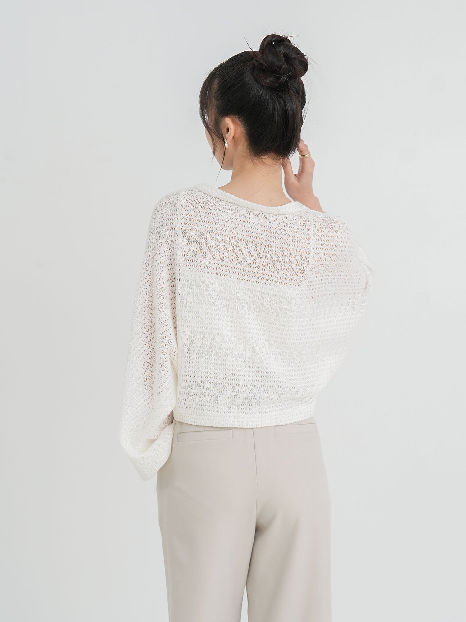 Ysabel Tie Front Crochet Outer (3 Colours)