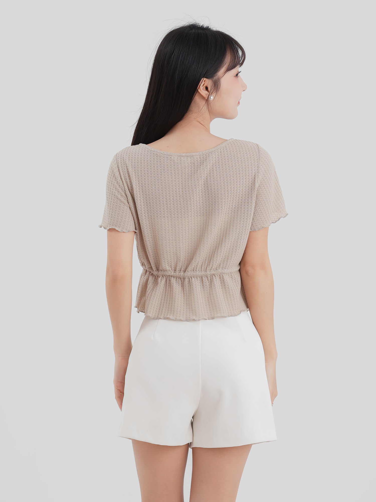 Comfy Tie-Waist Knitted Top