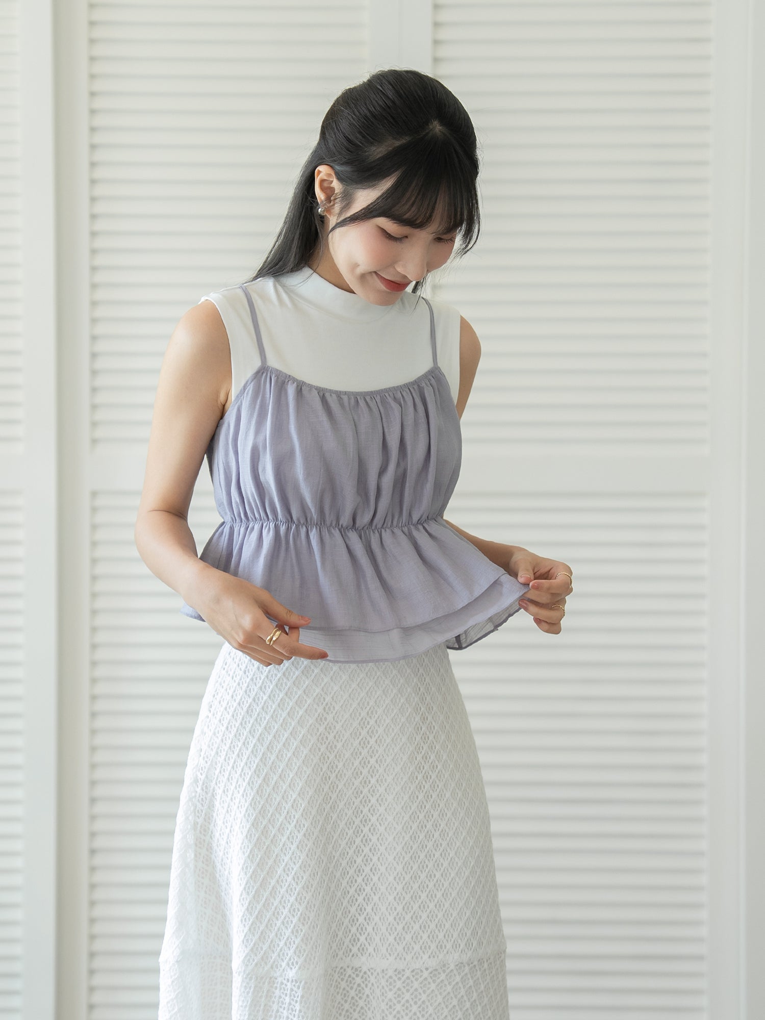 Double Layer Sheer Cami Top