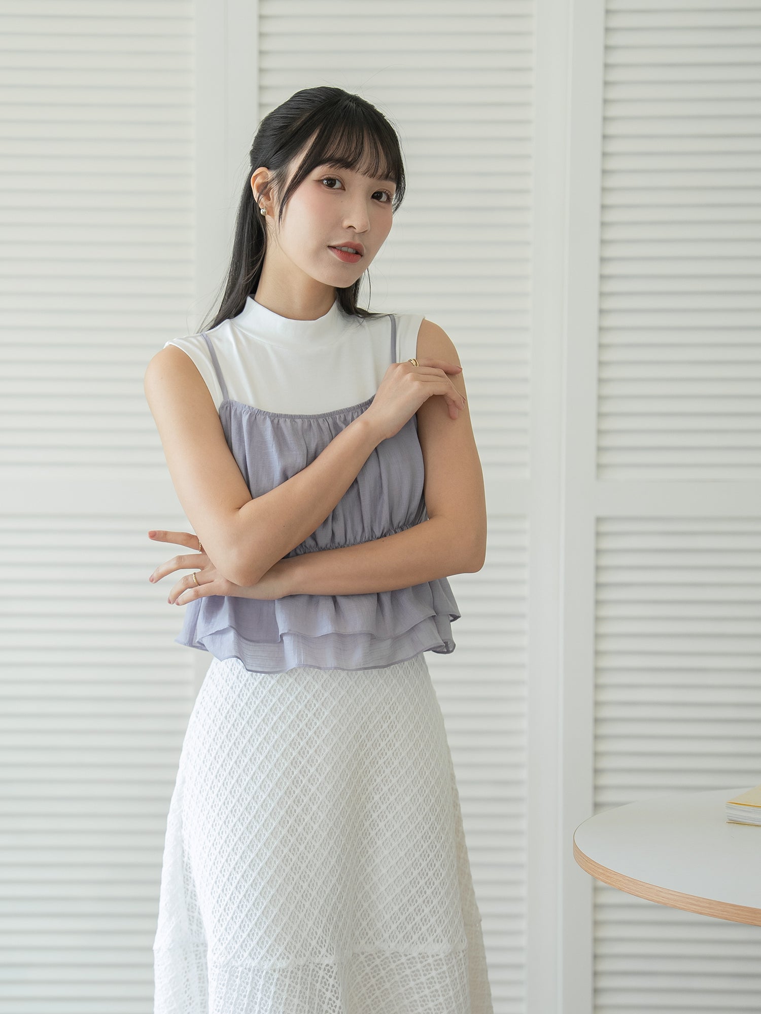 Double Layer Sheer Cami Top