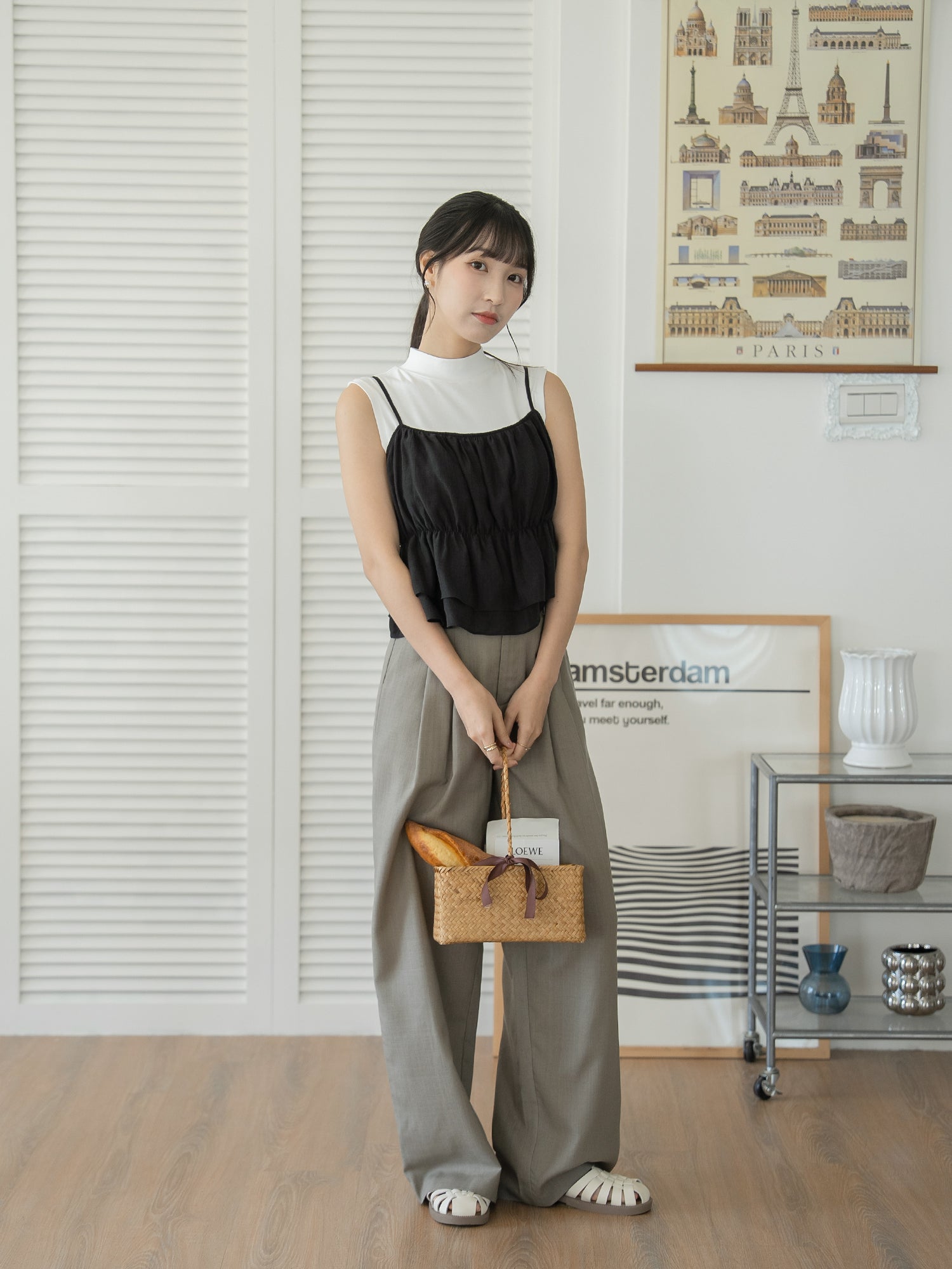 Double Layer Sheer Cami Top