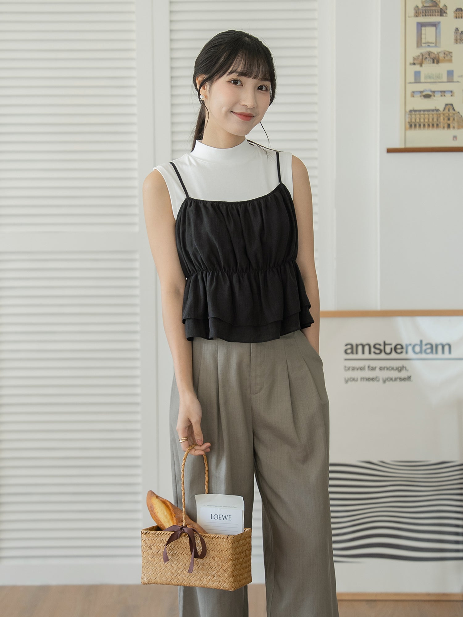 Double Layer Sheer Cami Top