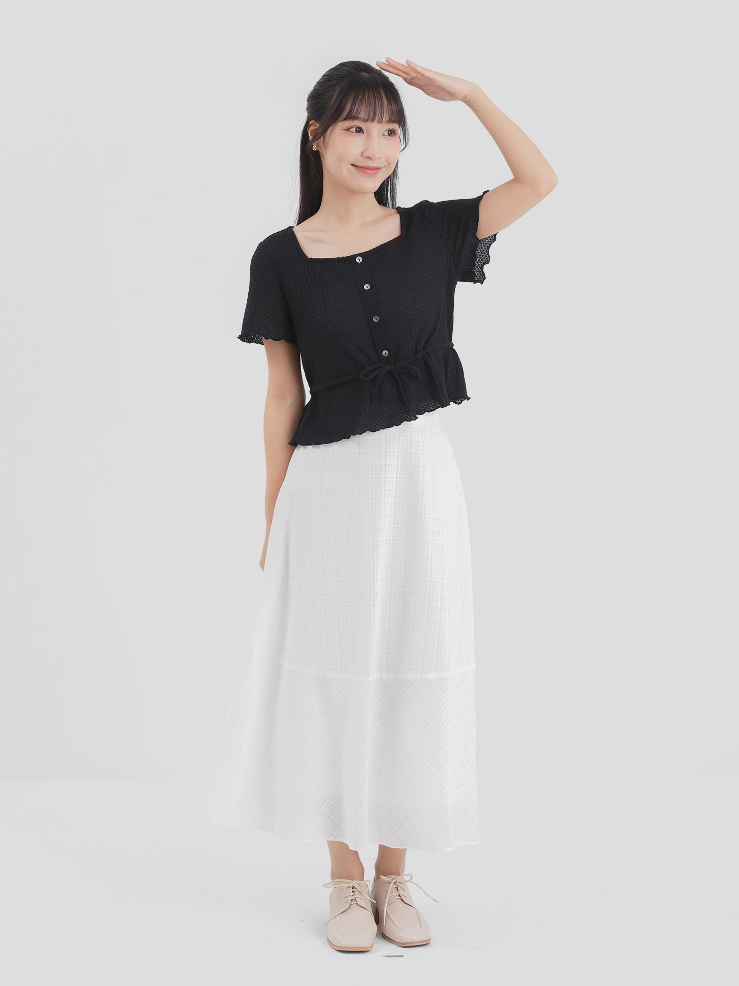 Comfy Tie-Waist Knitted Top