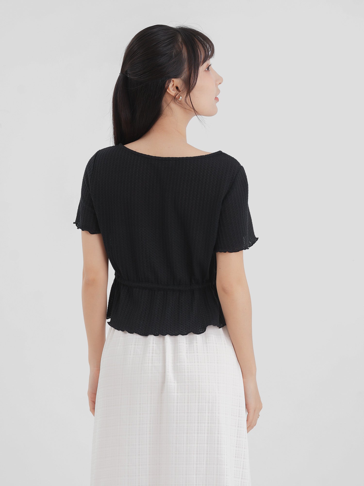 Comfy Tie-Waist Knitted Top