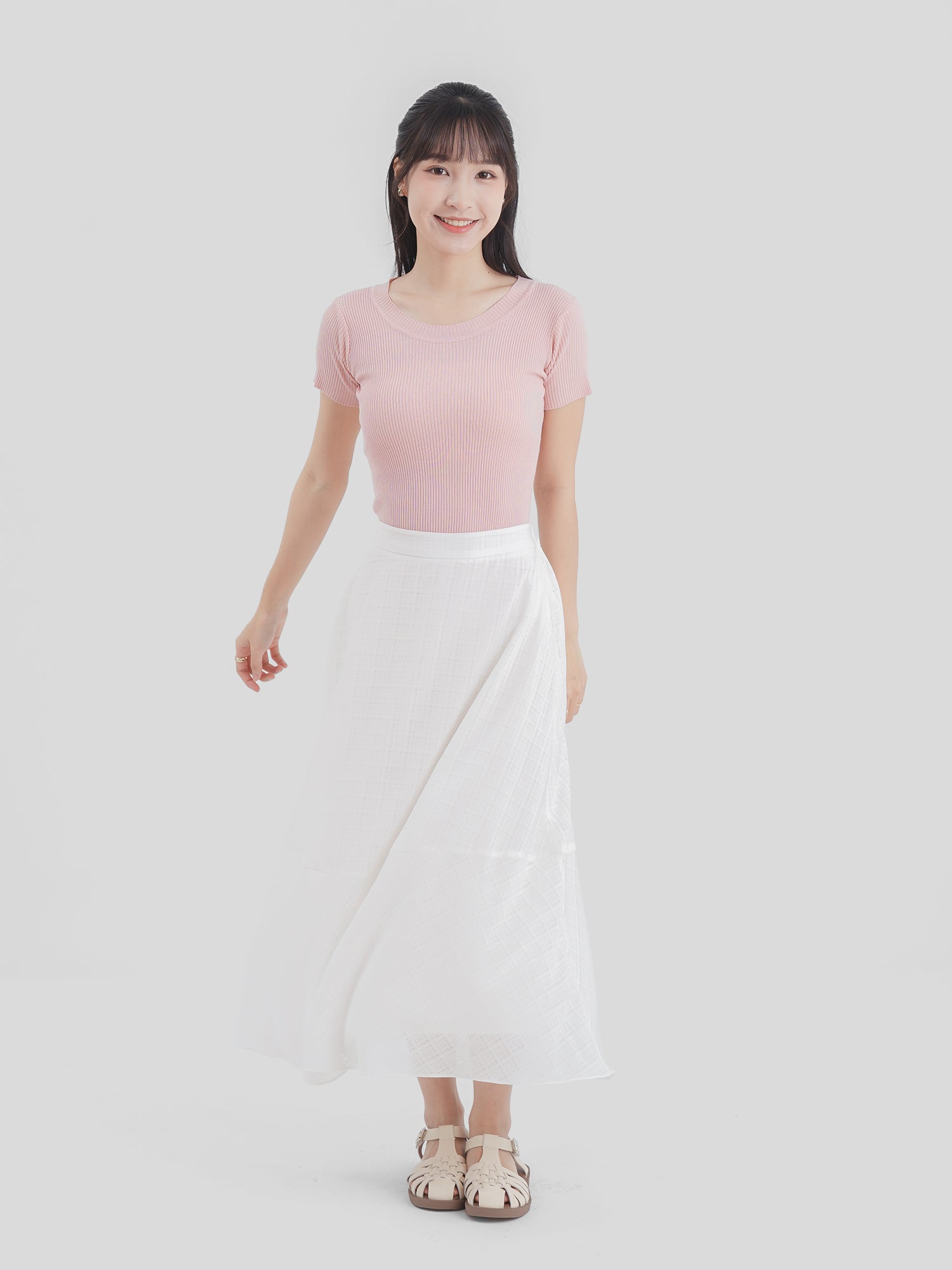 Knitted Short Sleeve Top