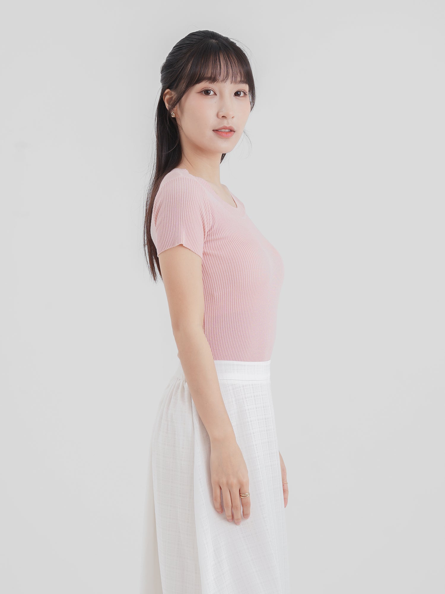 Knitted Short Sleeve Top
