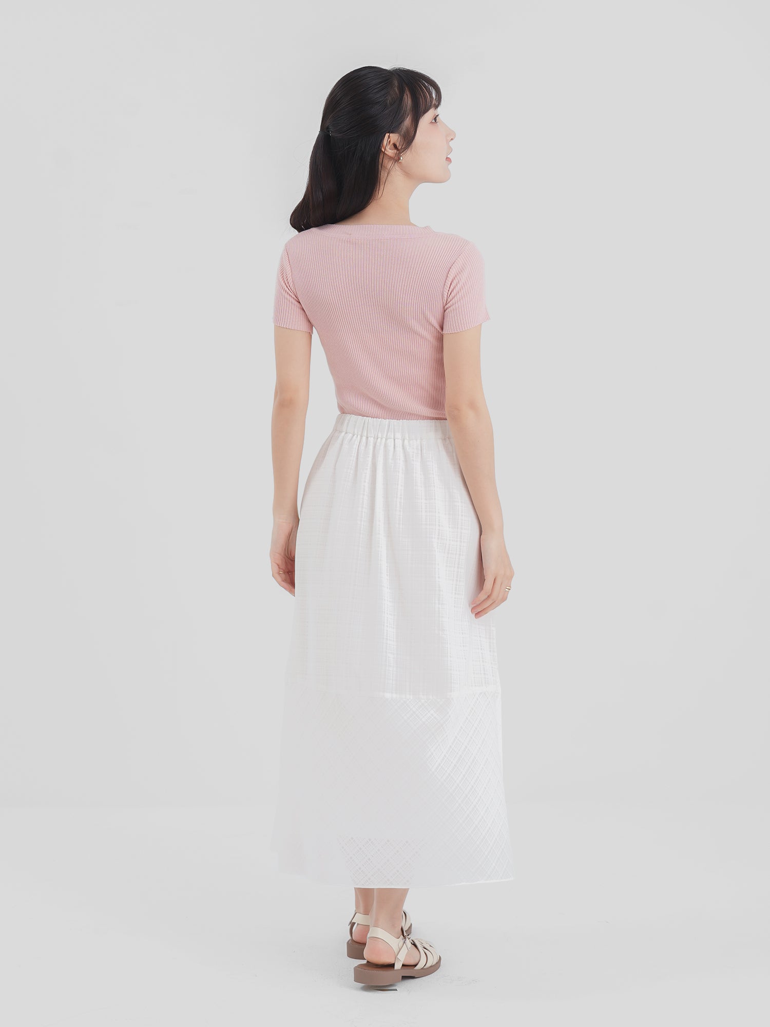 Knitted Short Sleeve Top
