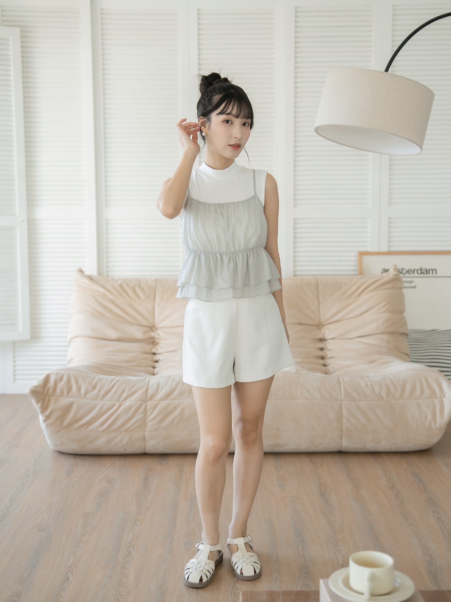 Double Layer Sheer Cami Top