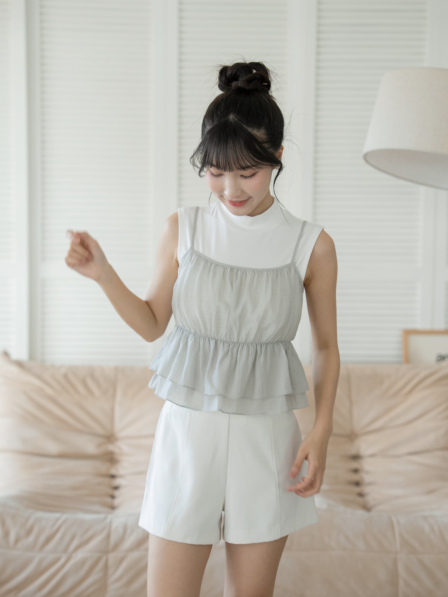 Double Layer Sheer Cami Top