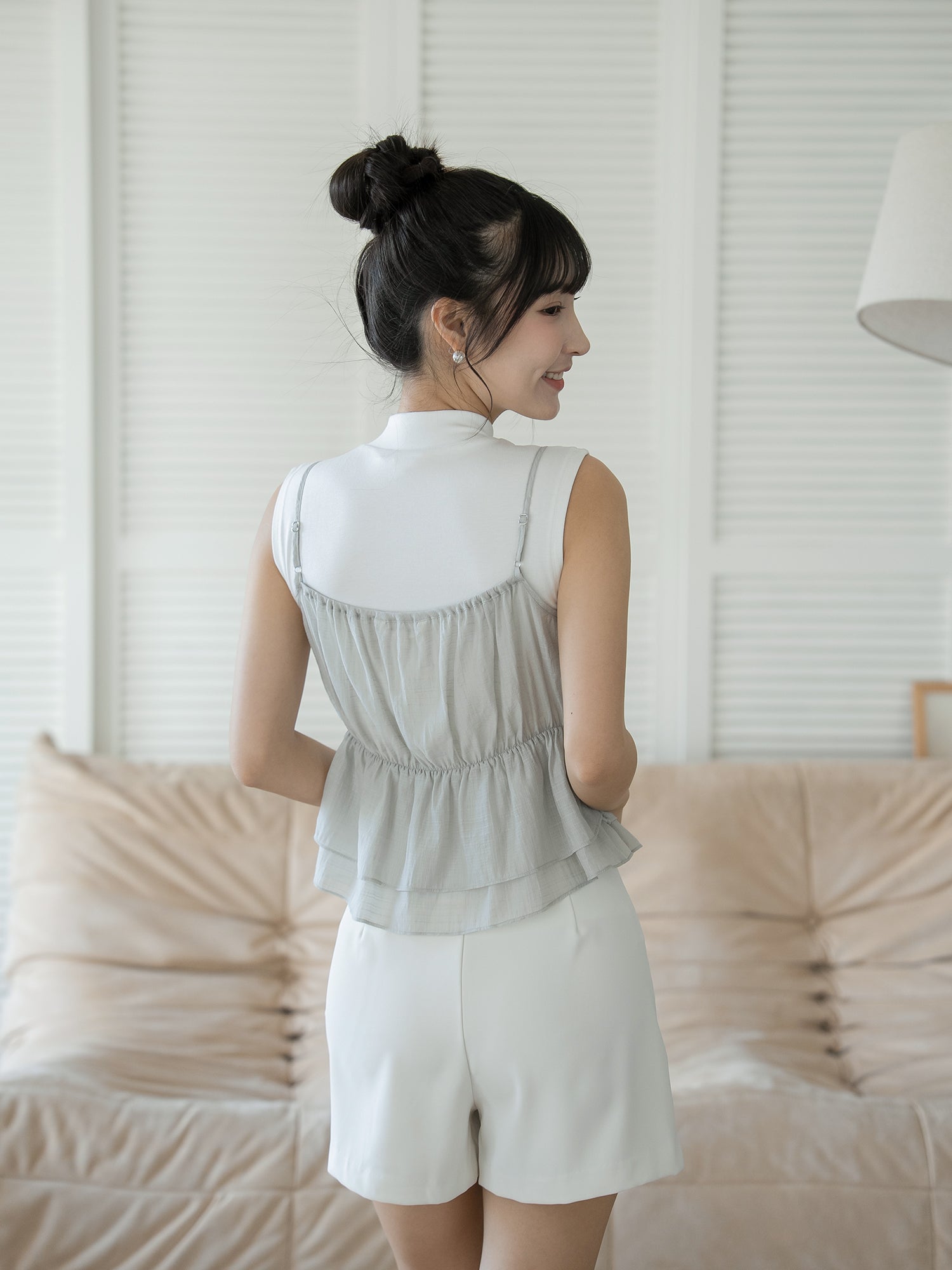 Double Layer Sheer Cami Top