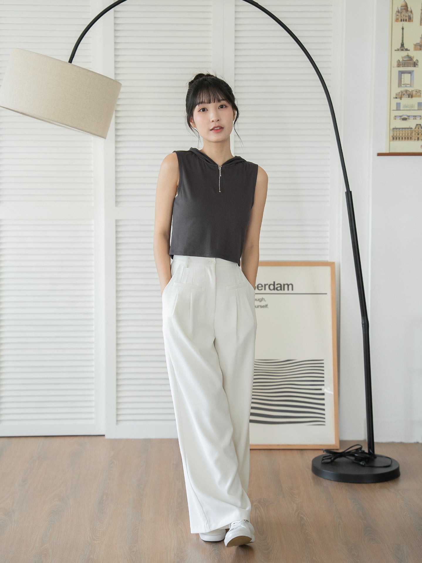 Hooded Sleeveless Top